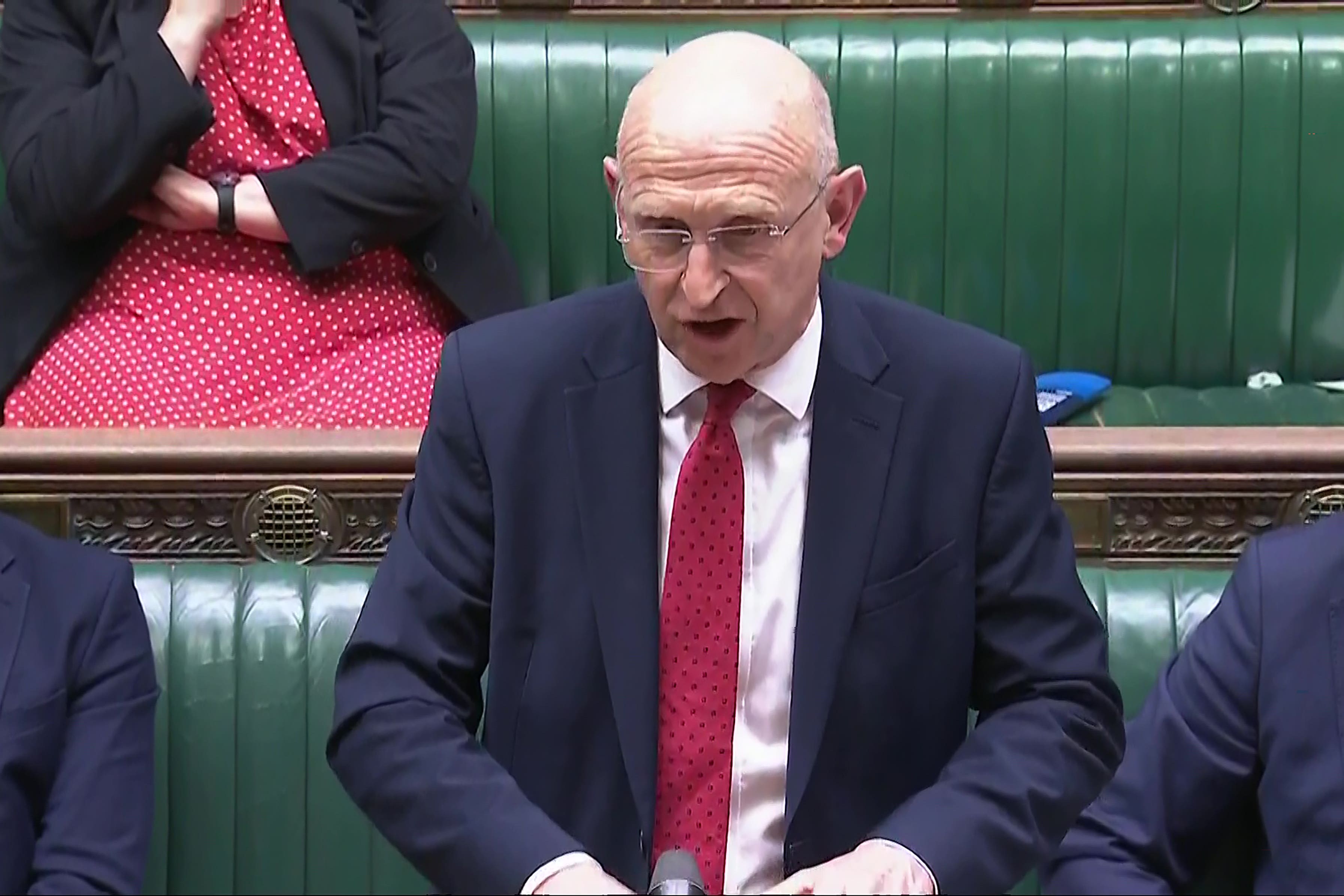 Defence Secretary John Healey making a statement to MPs in the House of Commons (House of Commons/UK Parliament)