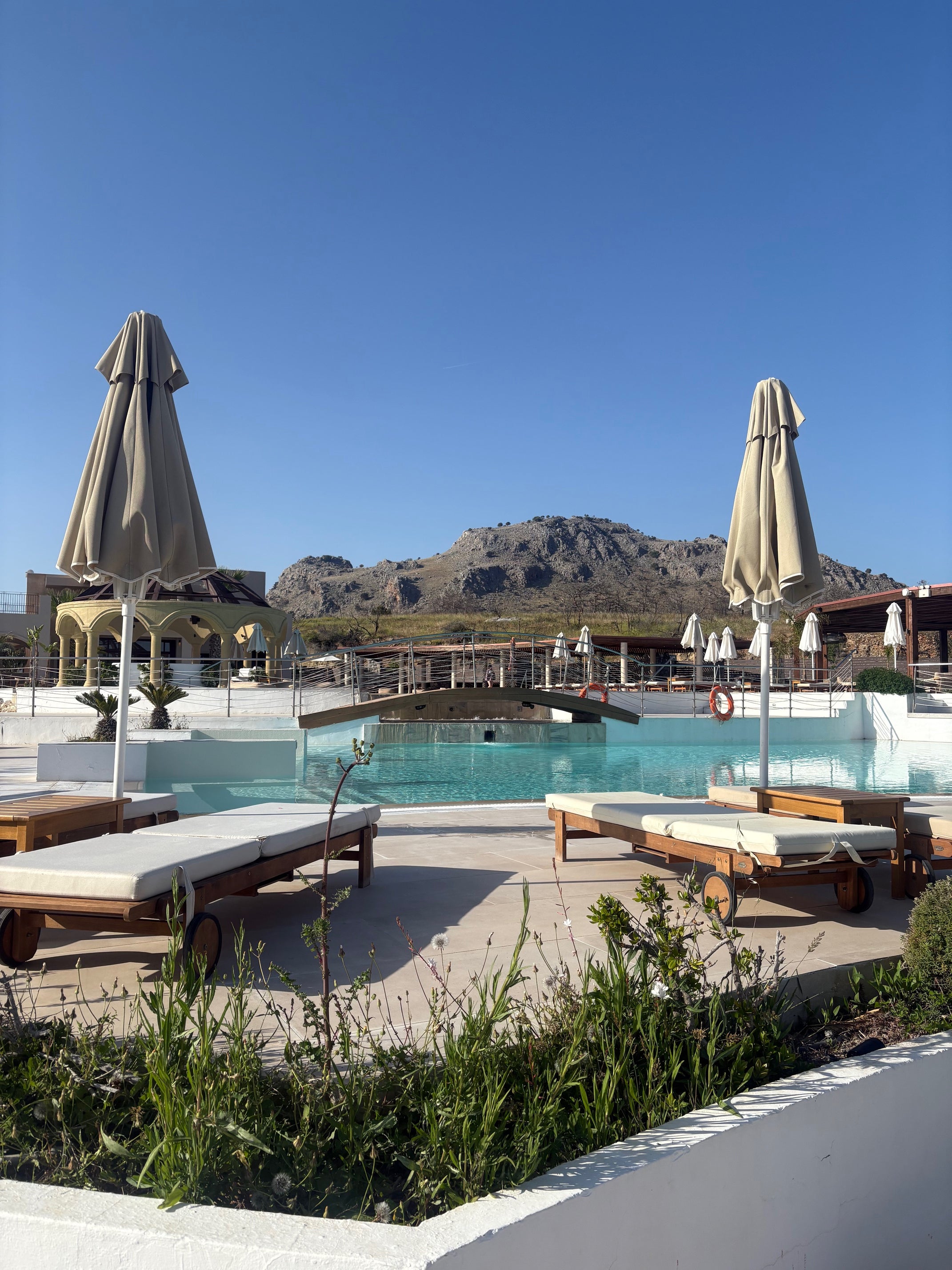 By the pool at the Lindian Village All-Inclusive Resort