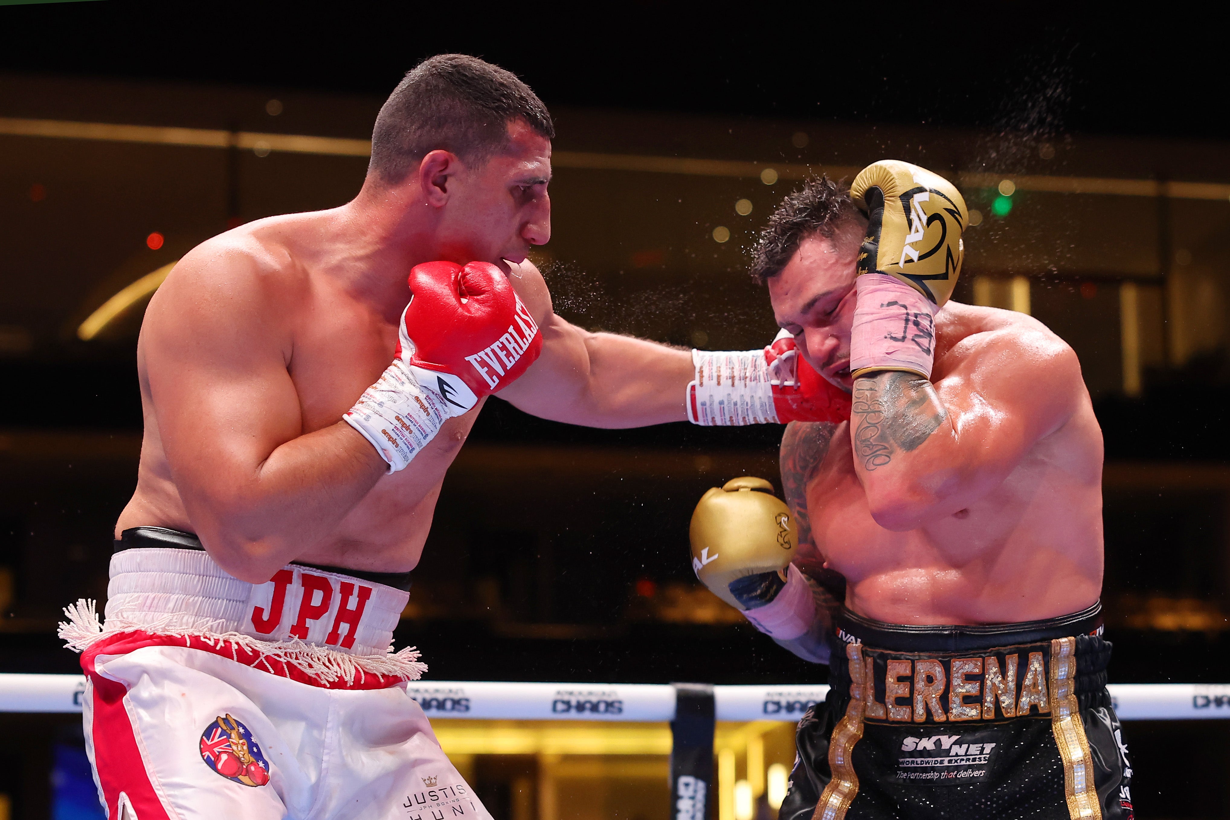 Australian Justis Huni (left) is on an upward trajectory himself