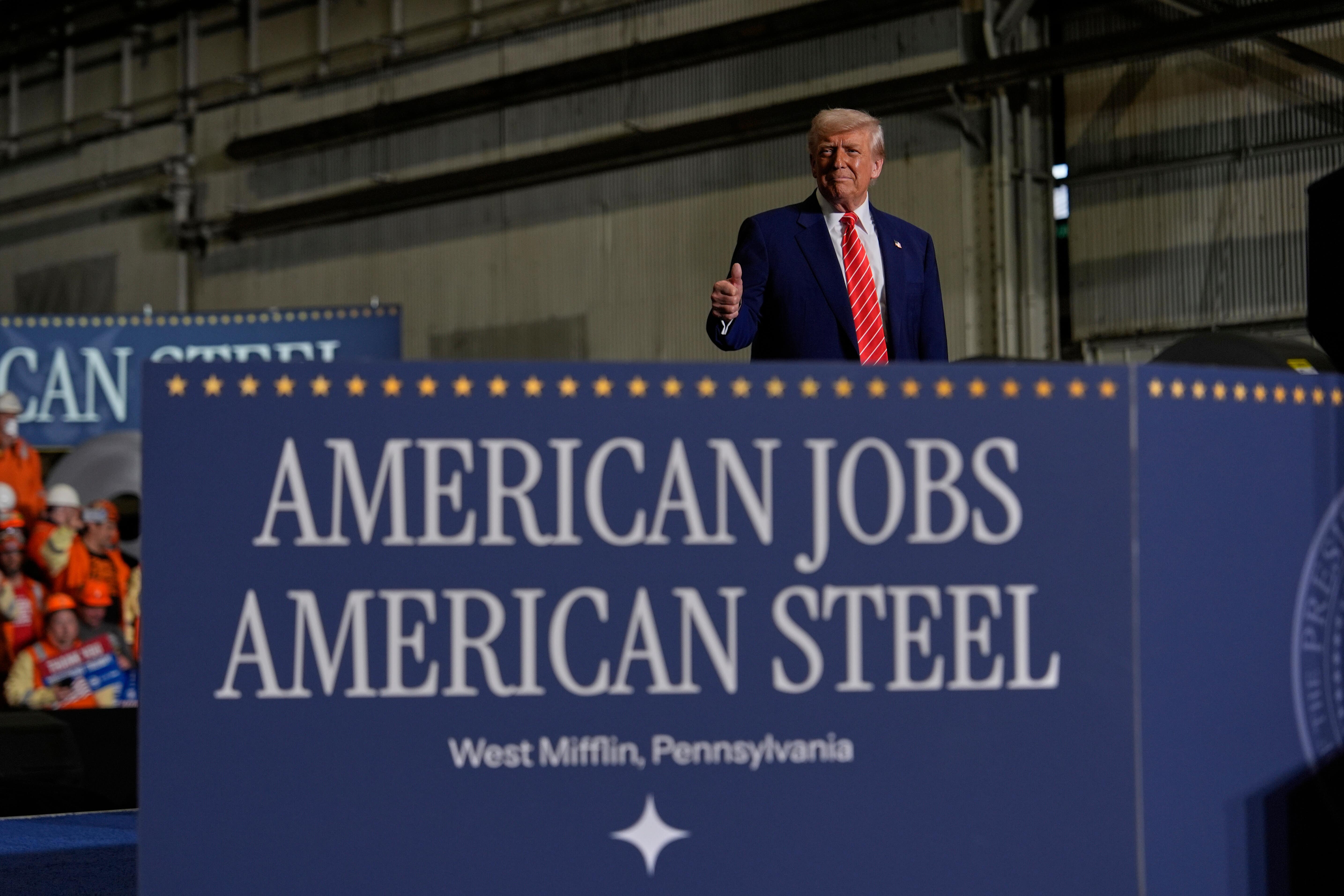 Donald Trump announced sweeping global tariffs on April 2 (Julia Demaree Nikhinson/AP)