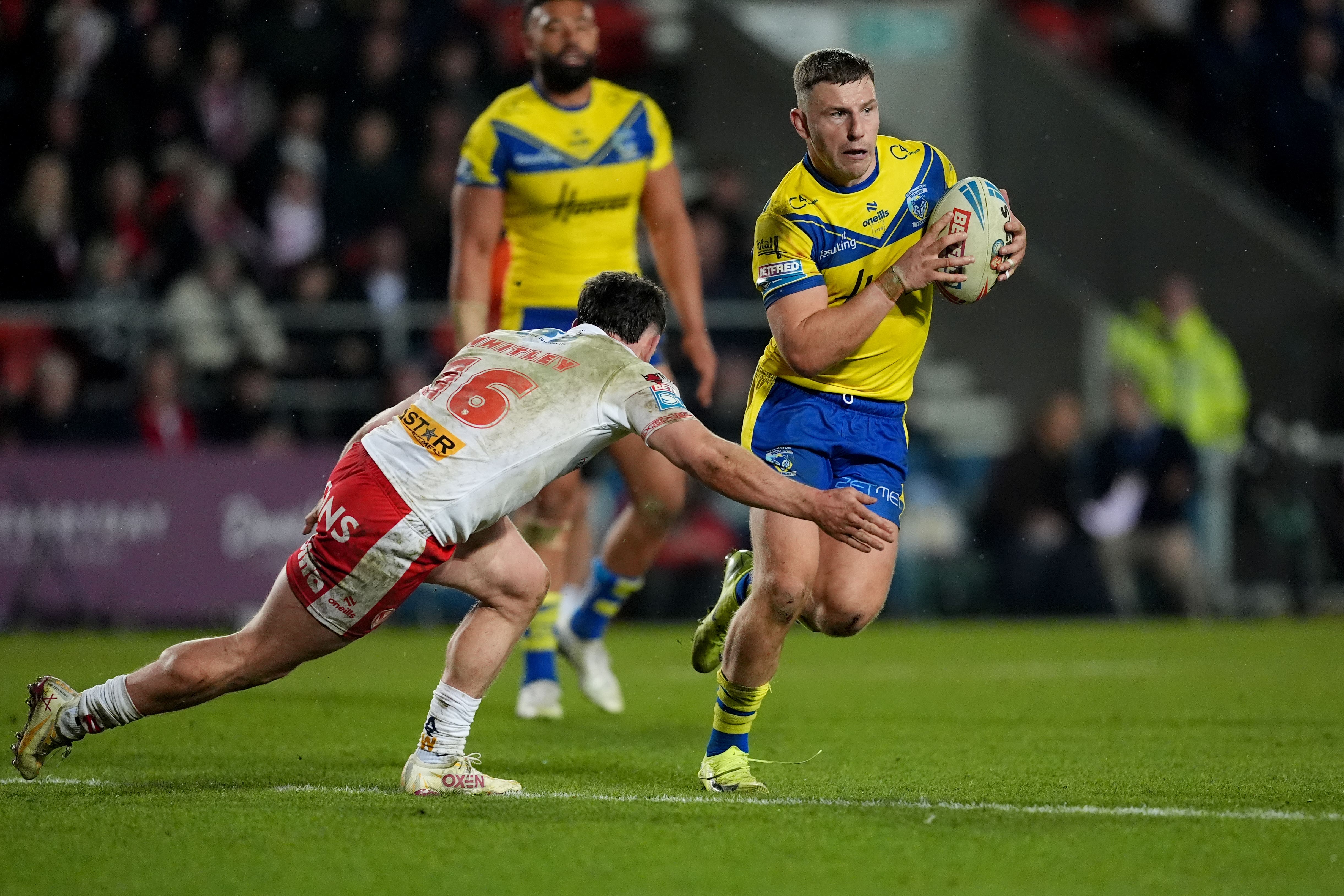 Warrington captain George Williams (right) has declared hmself fit for the Challenge Cup final (Martin Rickett/PA).
