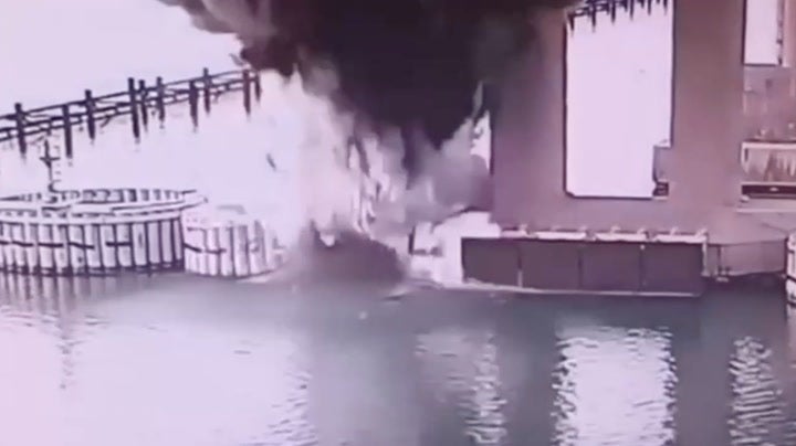 Ukraine hits Putin’s bridge to Crimea with underwater bomb attack