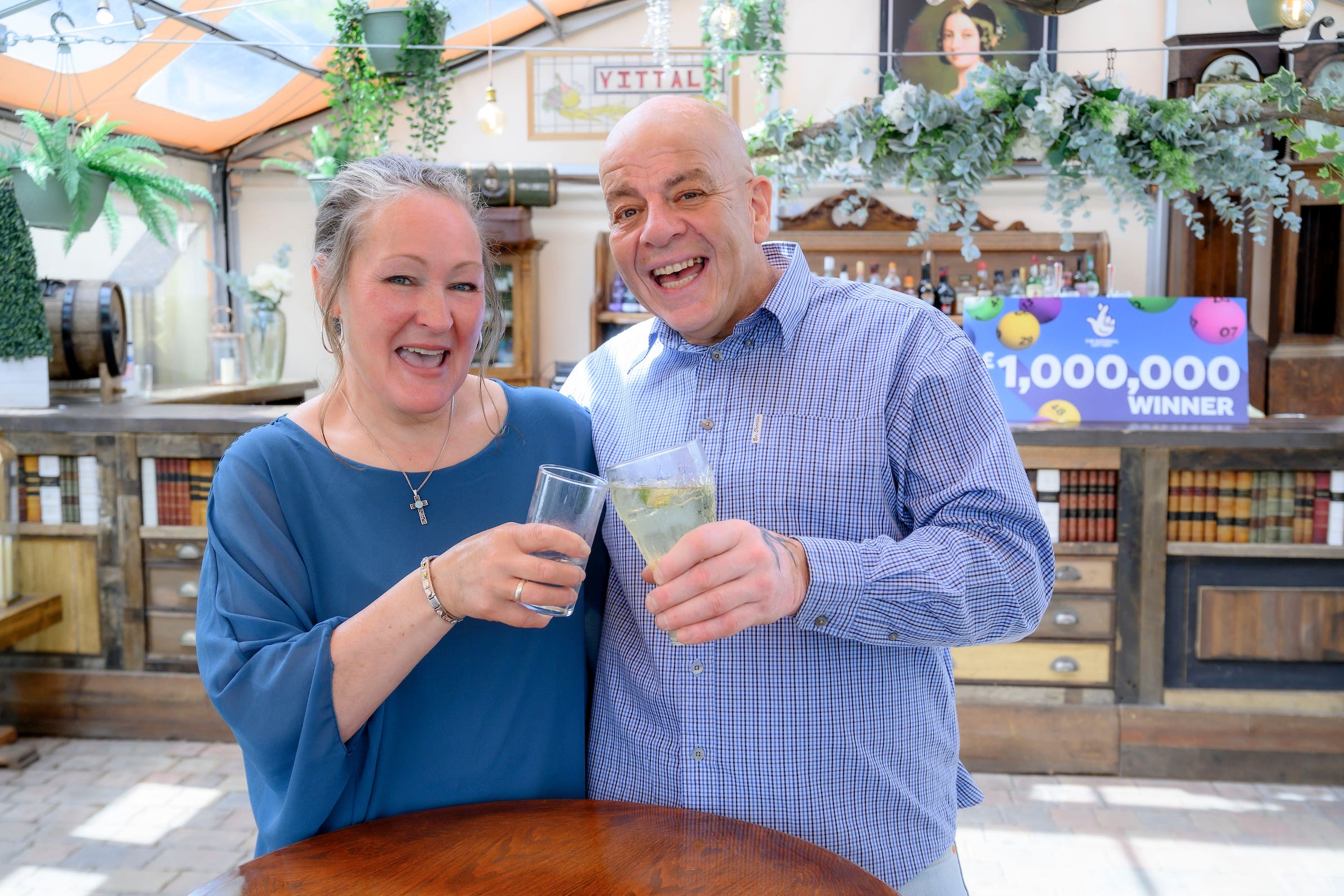 Terry and Caroline Gillings from County Durham have won £1m on the Lotto (Alan Peebles/National Lottery/PA)