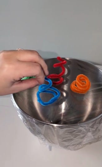 Mommy influencer Michaela Harter explained how to take everyday items and turn them into a fun activity for your rambunctious tots in an Instagram video this past March