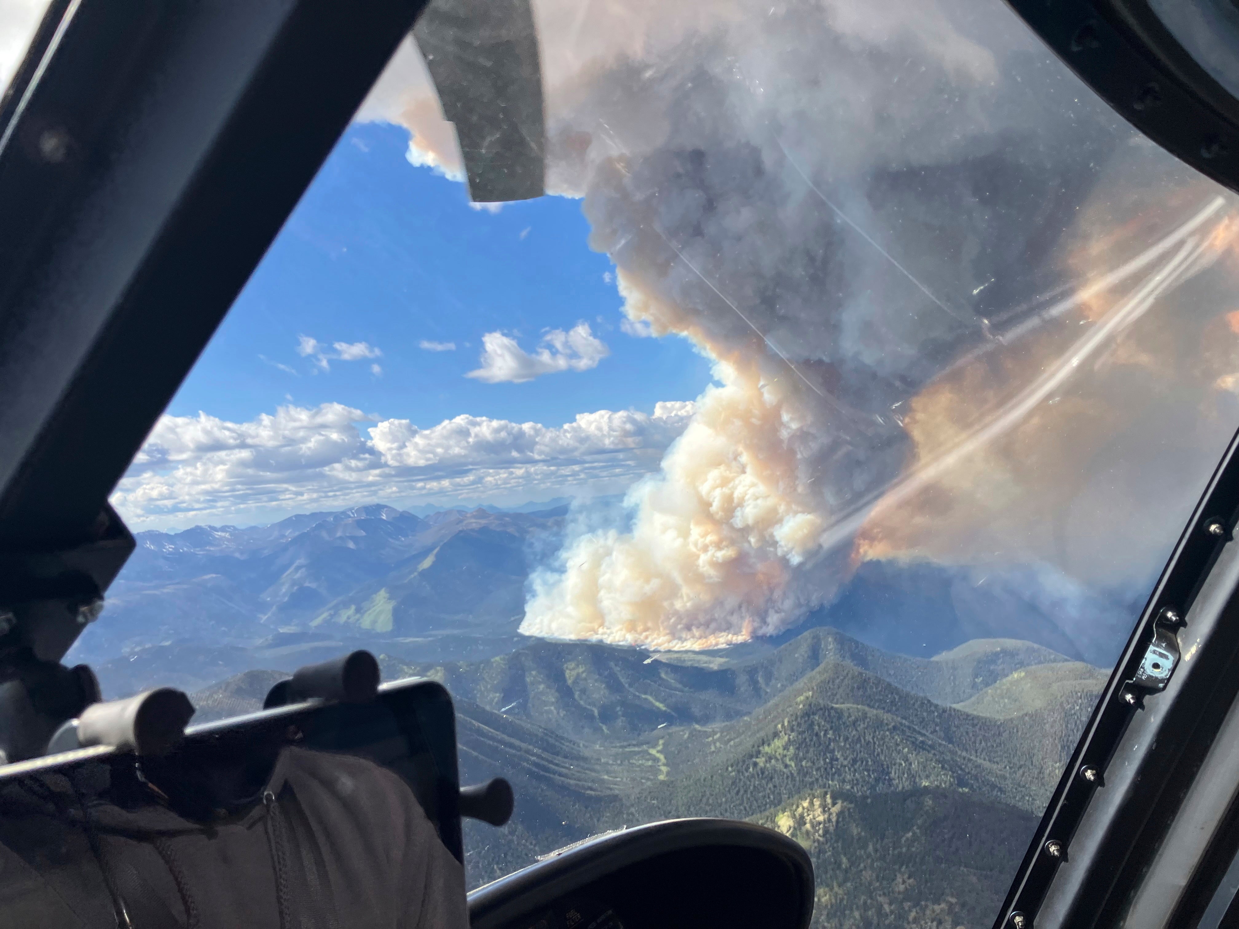 Wildfire burning northeast of Summit Lake, British Columbia, Canada, Monday, June 2, 2025