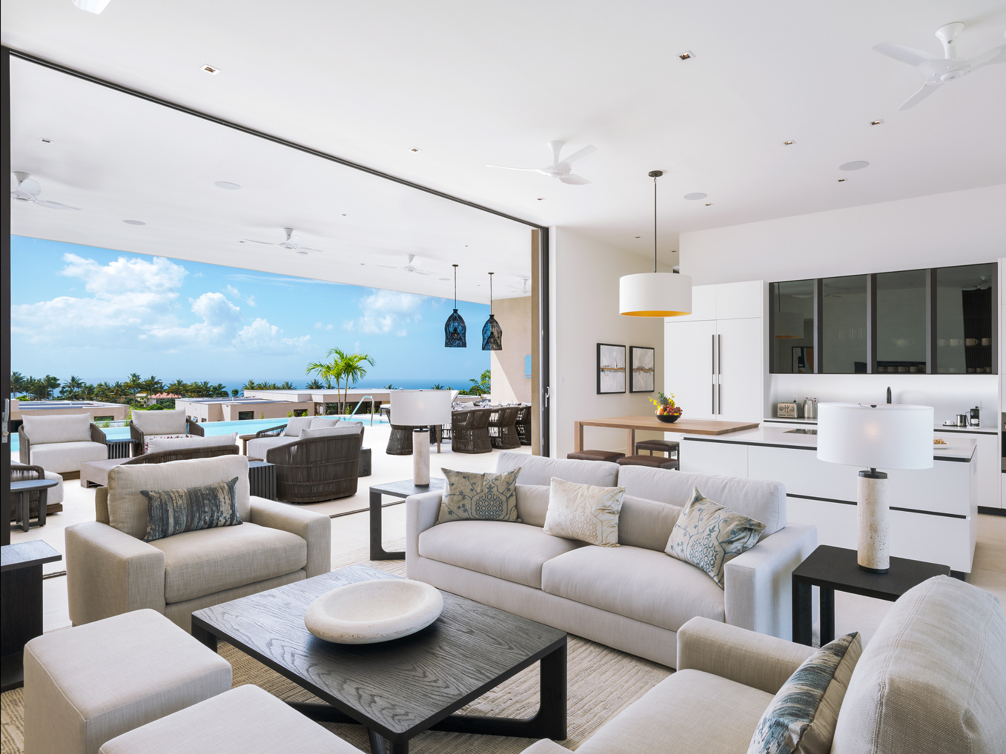 The Apes Hill villas are designed for ultimate relaxation with built-in bars, pools and terraces