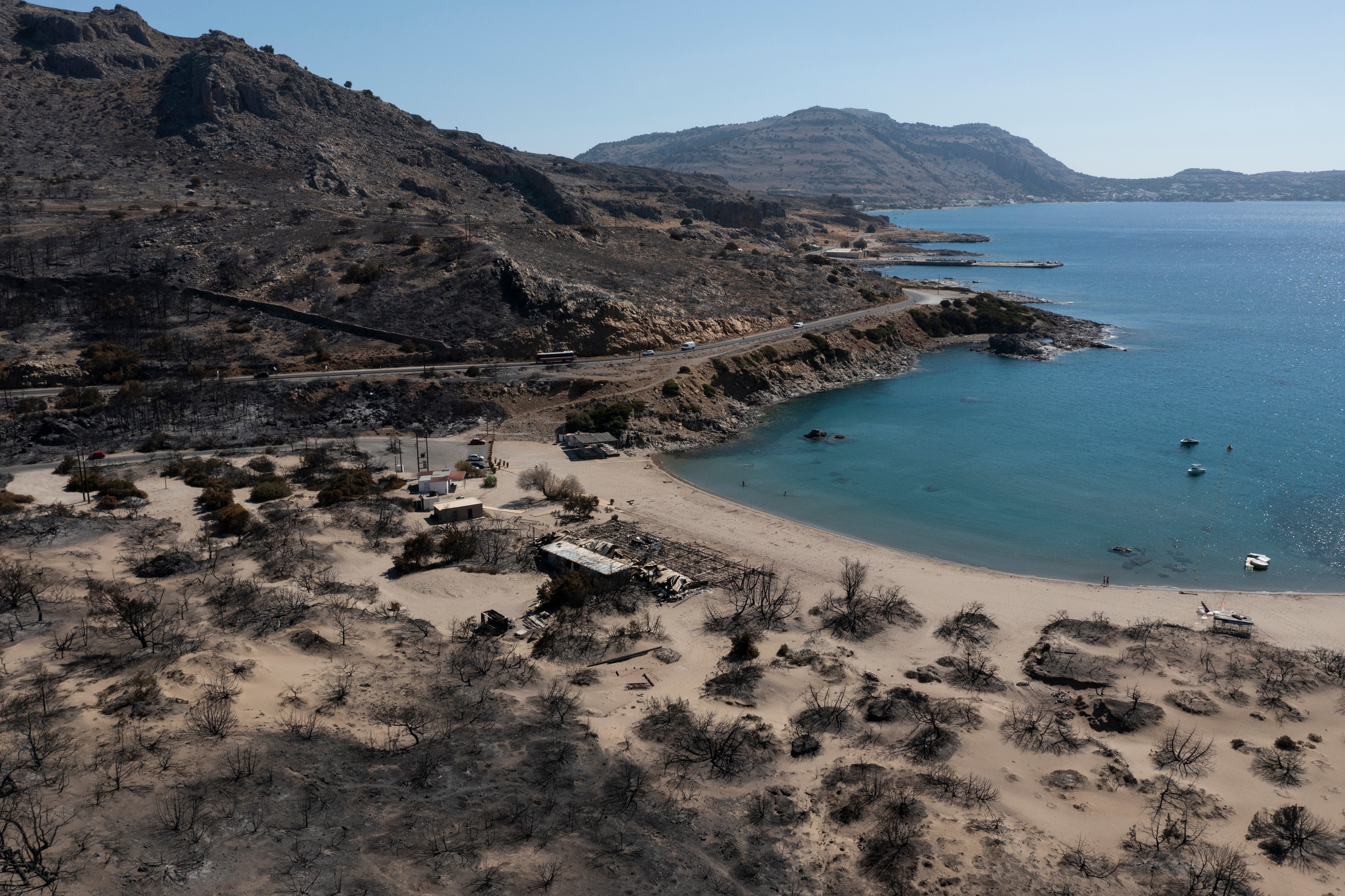 Glistra beach in Lardos, Rhodes