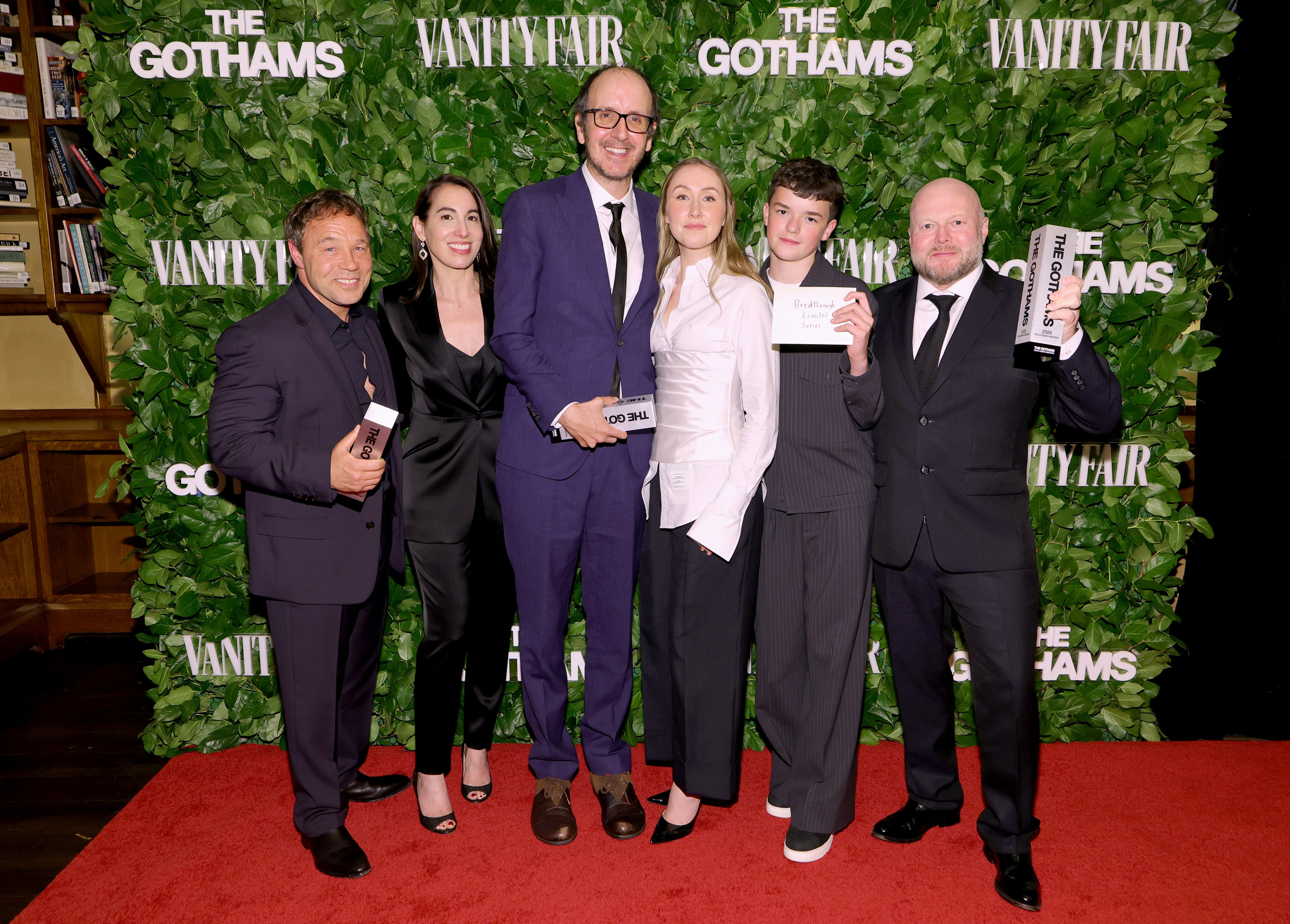 Stephen Graham, Jack Thorne, Erin Doherty, Owen Cooper and Mark Herbert at the 2025 Gotham Awards
