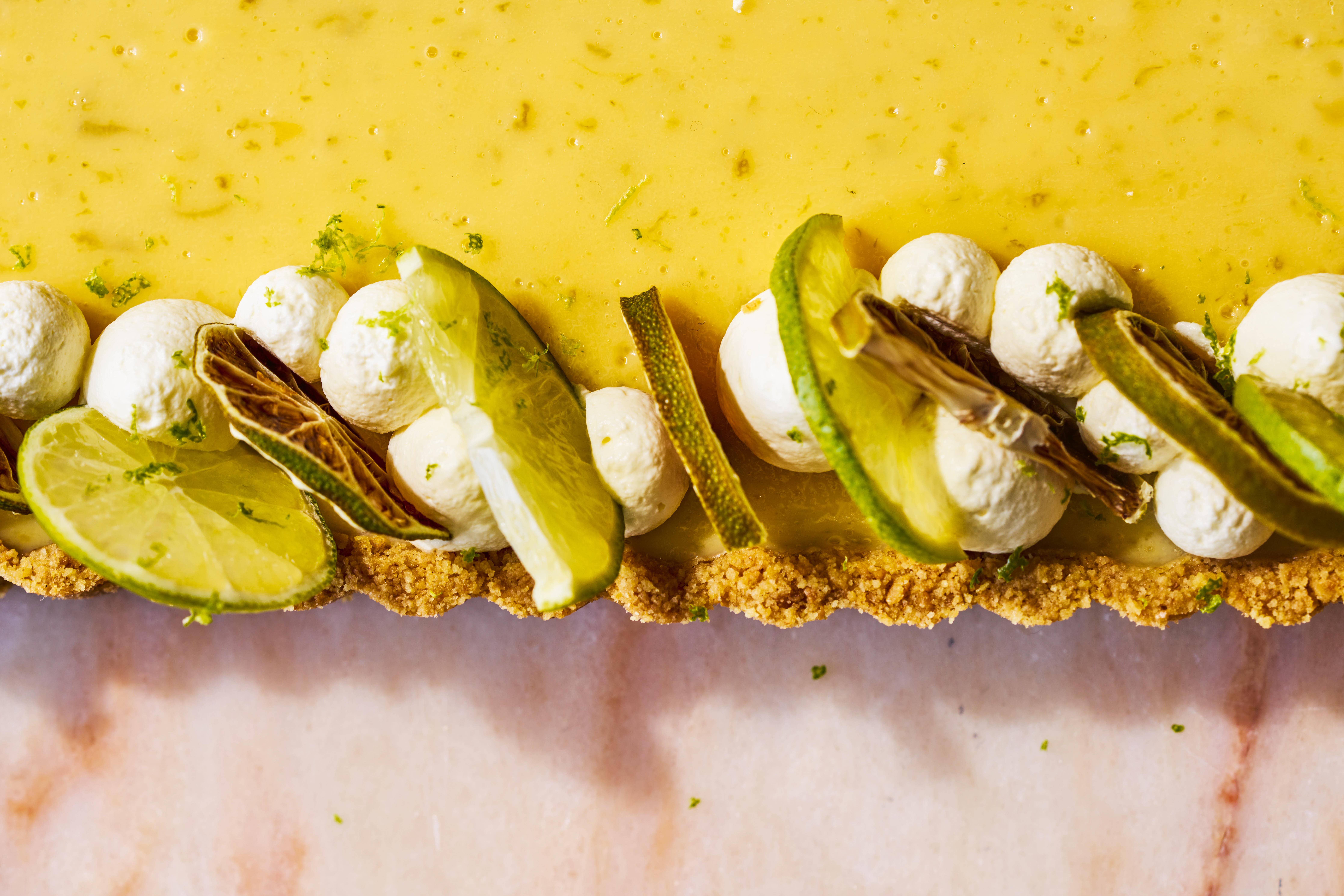 Tangy, creamy and topped with whipped cream – Paul Hollywood’s key lime pie is pure handshake material