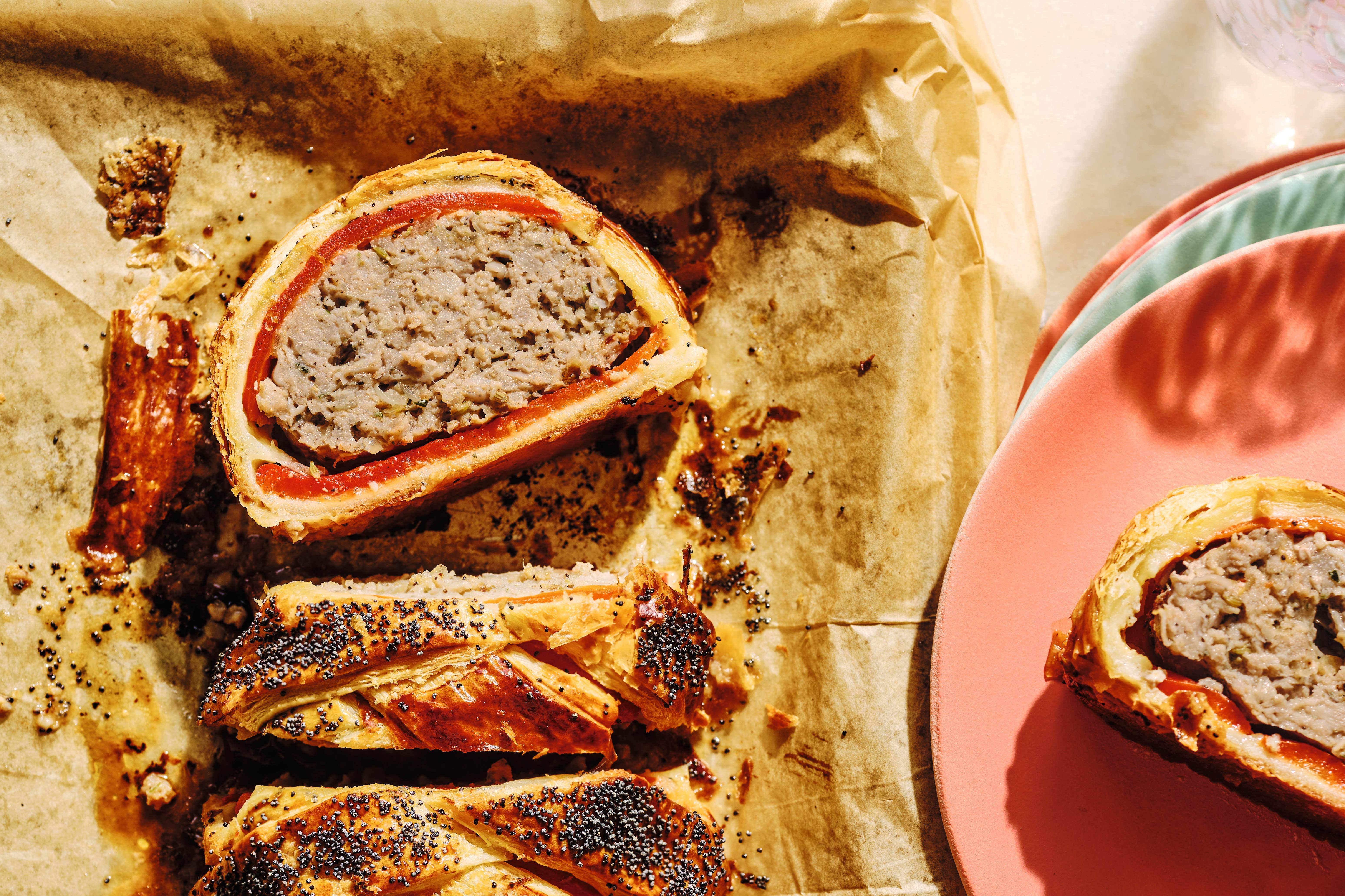 A golden sausage plait, packed with peppers and fennel – Paul Hollywood’s easy bake to slice and share