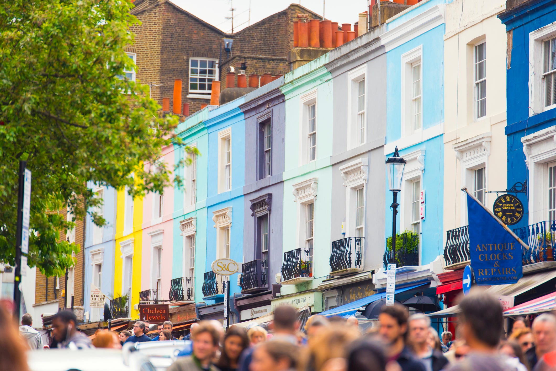 Notting Hill is known for its colourful homes