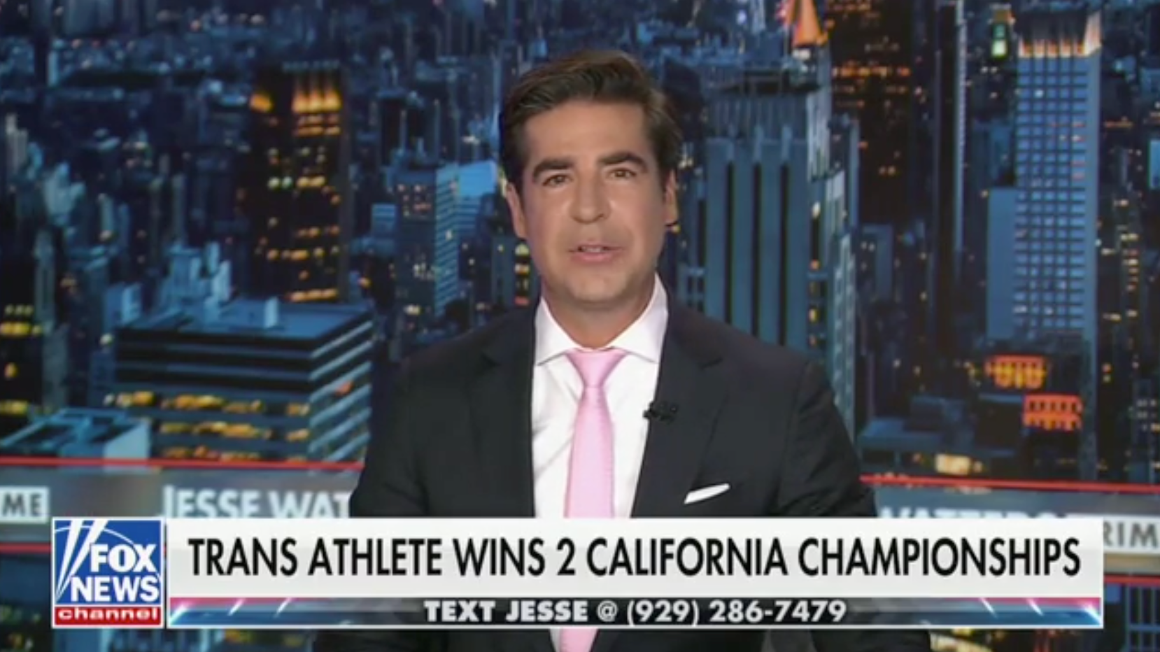 Jesse Watters discussing the latest Sports Illustrated catwalk show on Fox News's Jesse Watters Primetime