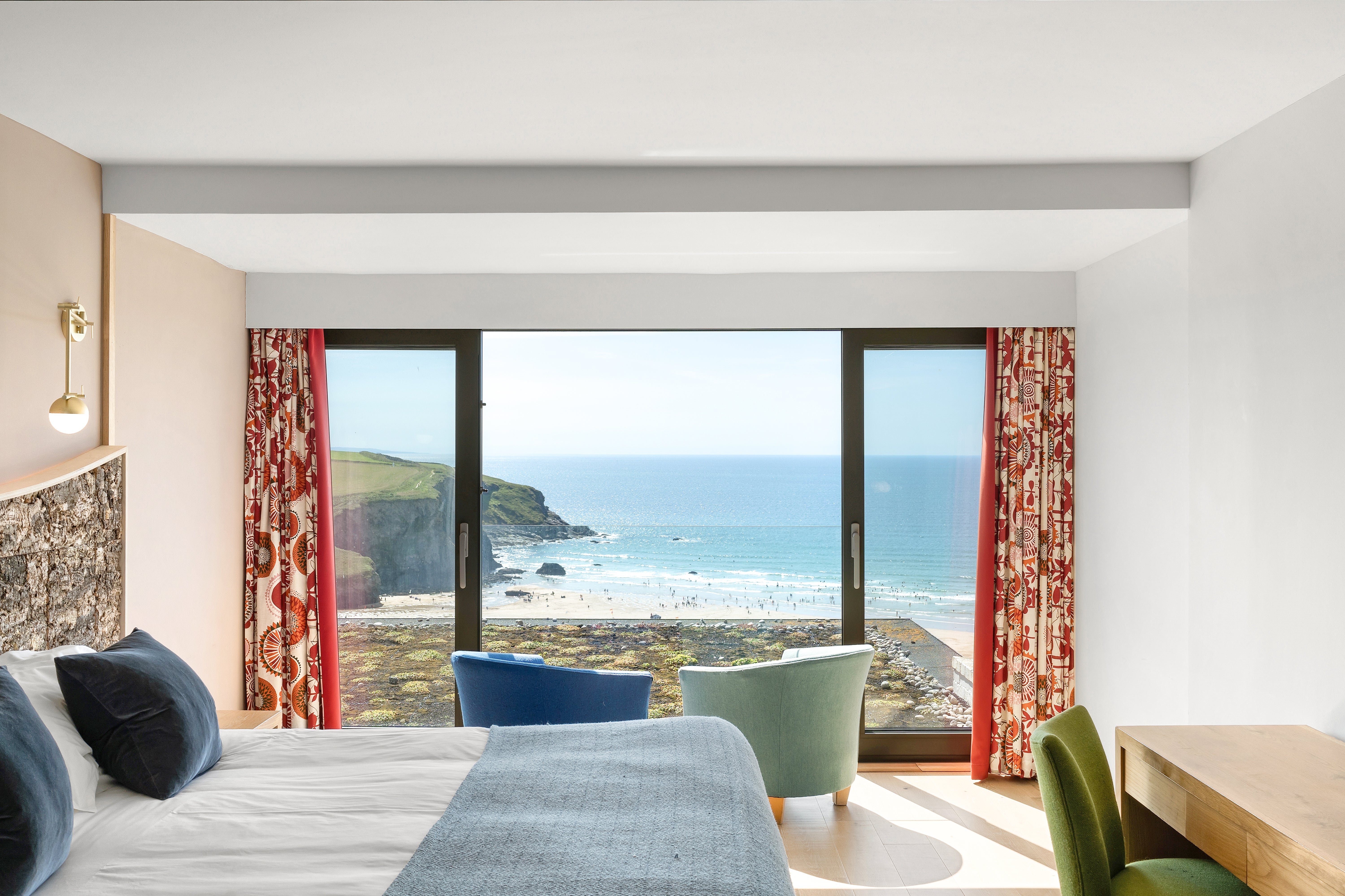 <p>Bedruthan has some of the best seascape views in Newquay, all from the comfort of its rooms</p>