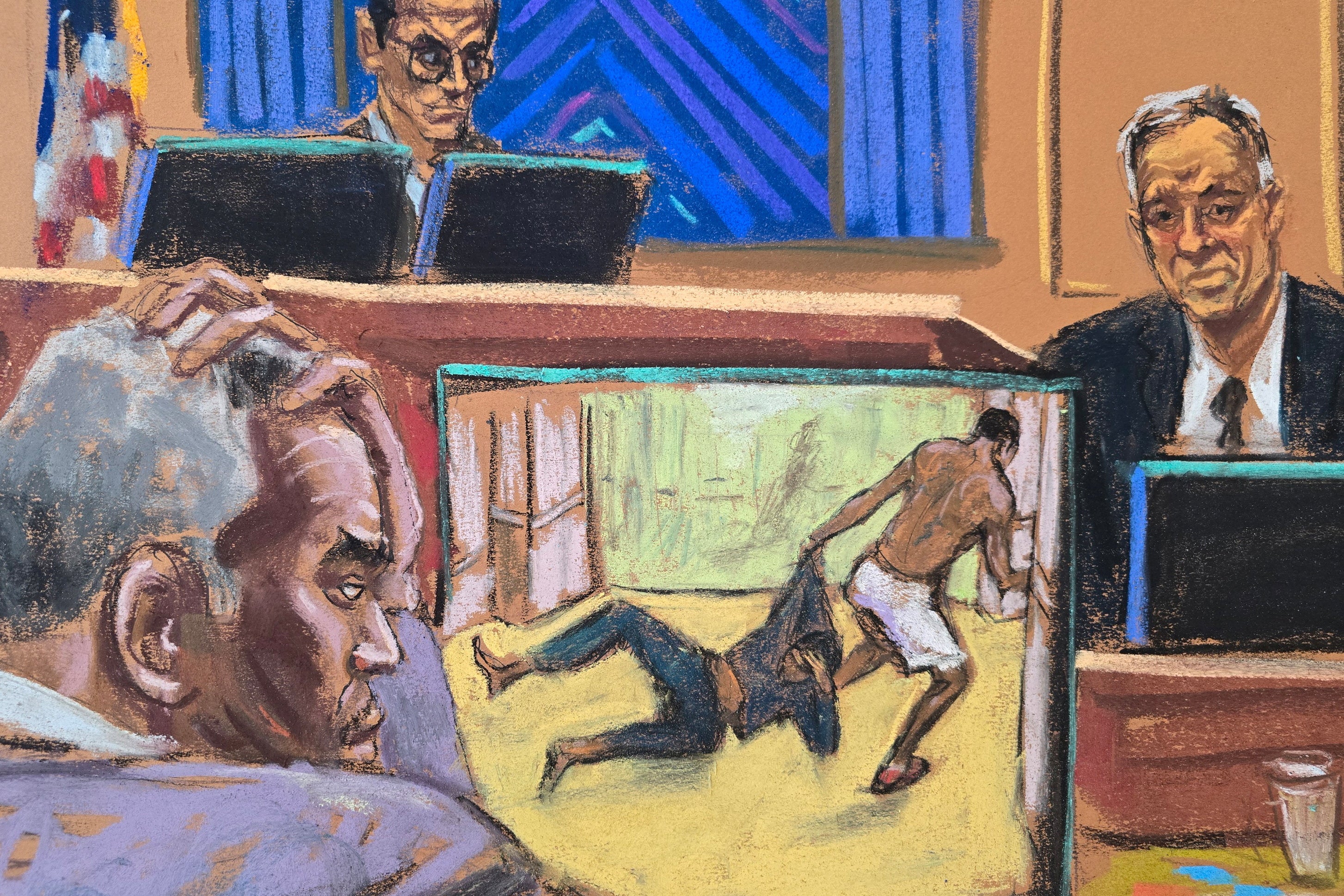 Forensic video expert Frank Piazza testifies about the time stamps on surveillance footage of the 2016 InterContinental Hotel altercation