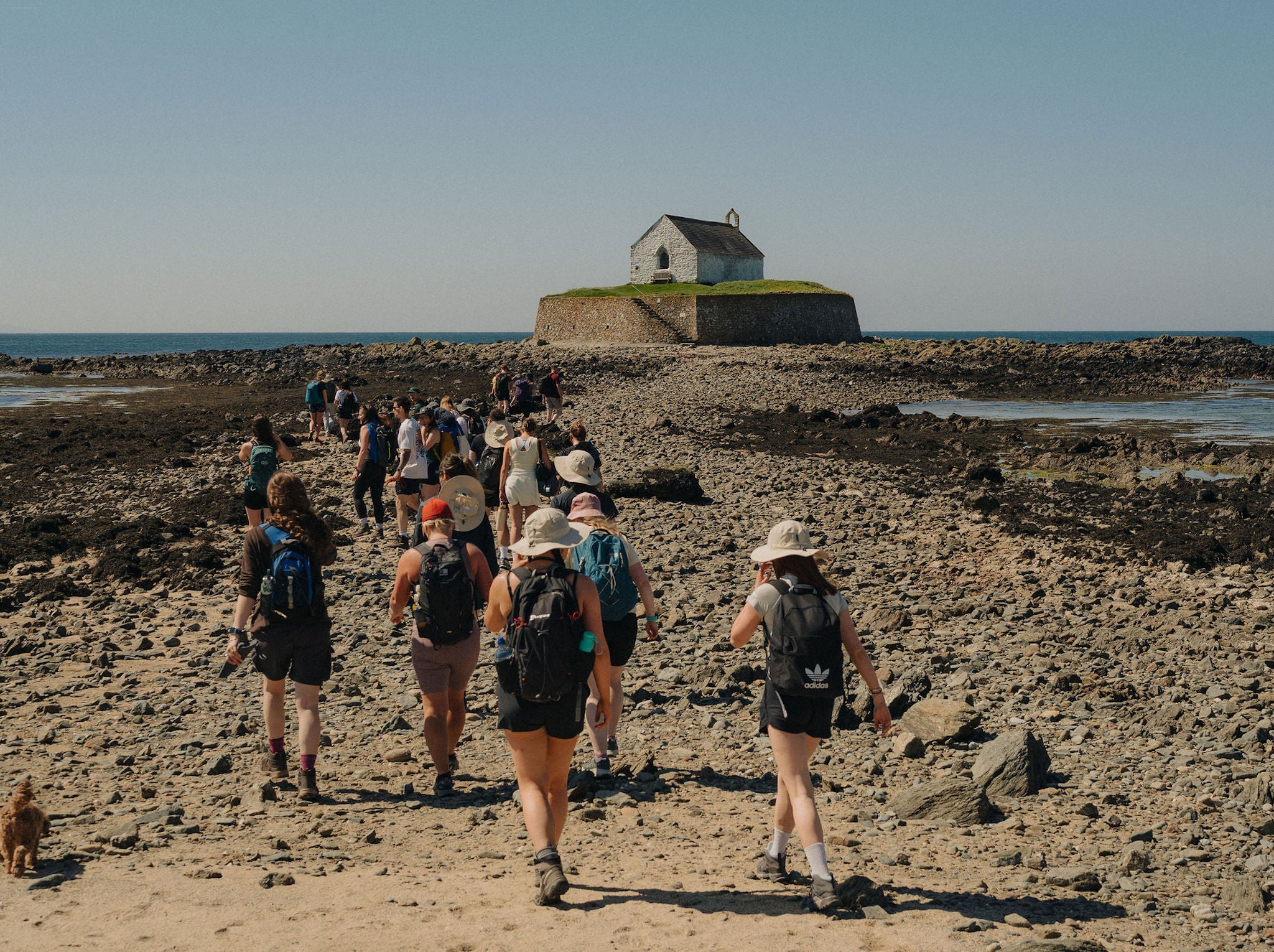 The hike took us across the coastline and onto the beach where surprise musical guests played a private set