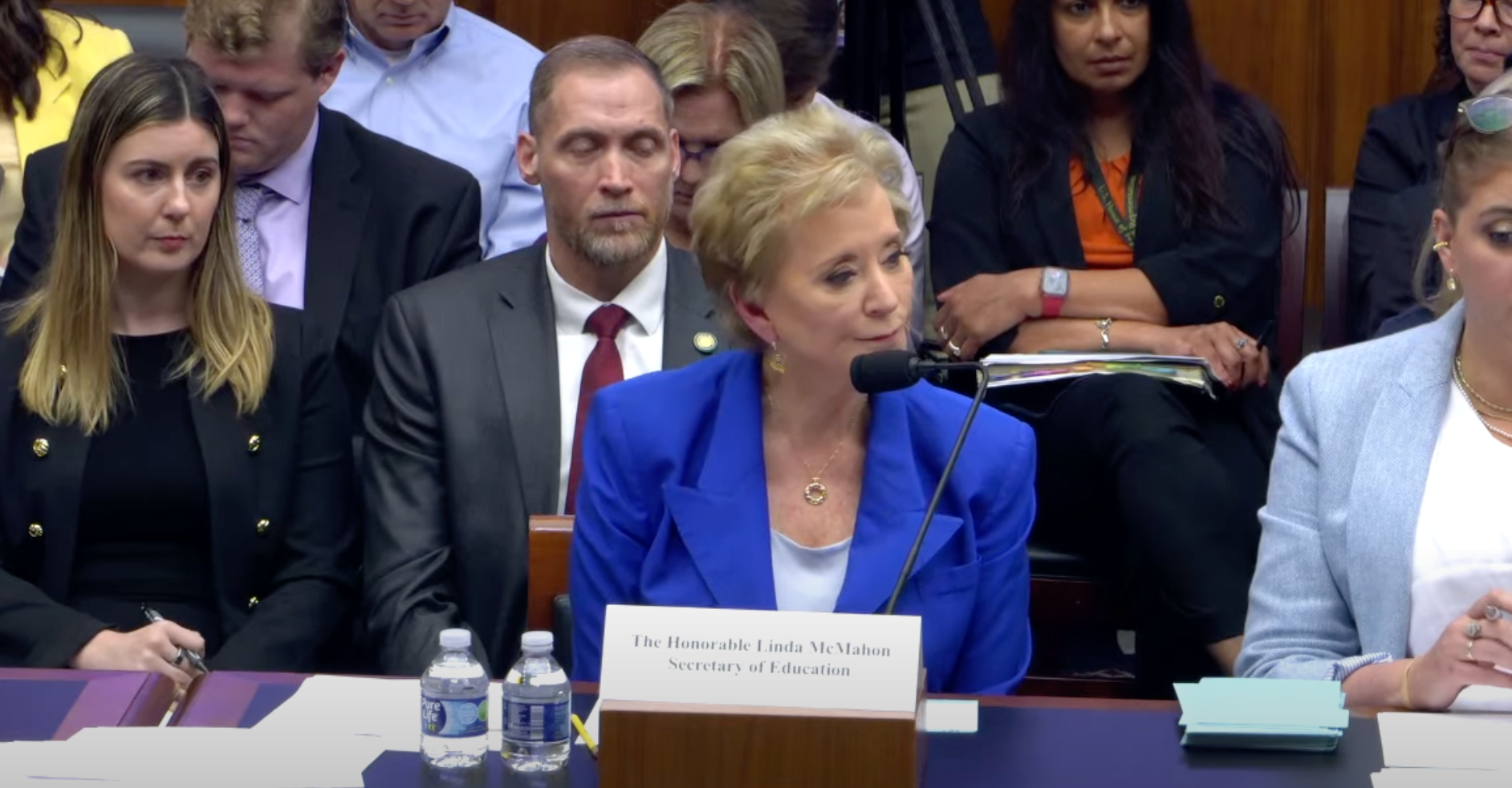 Education Secretary Linda McMahon, testifying before House committee Wednesday, would not say if students should be taught that Joe Biden won the 2020 election.