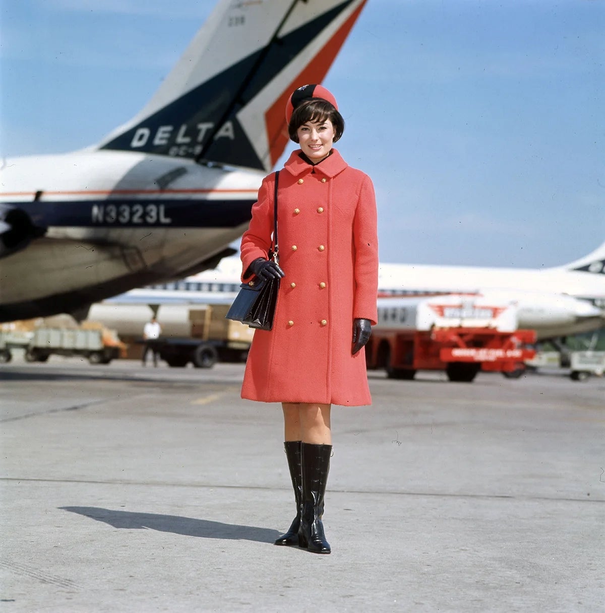 'Vibrant colours and glamourous touches' arrived for the 1960s winter uniform
