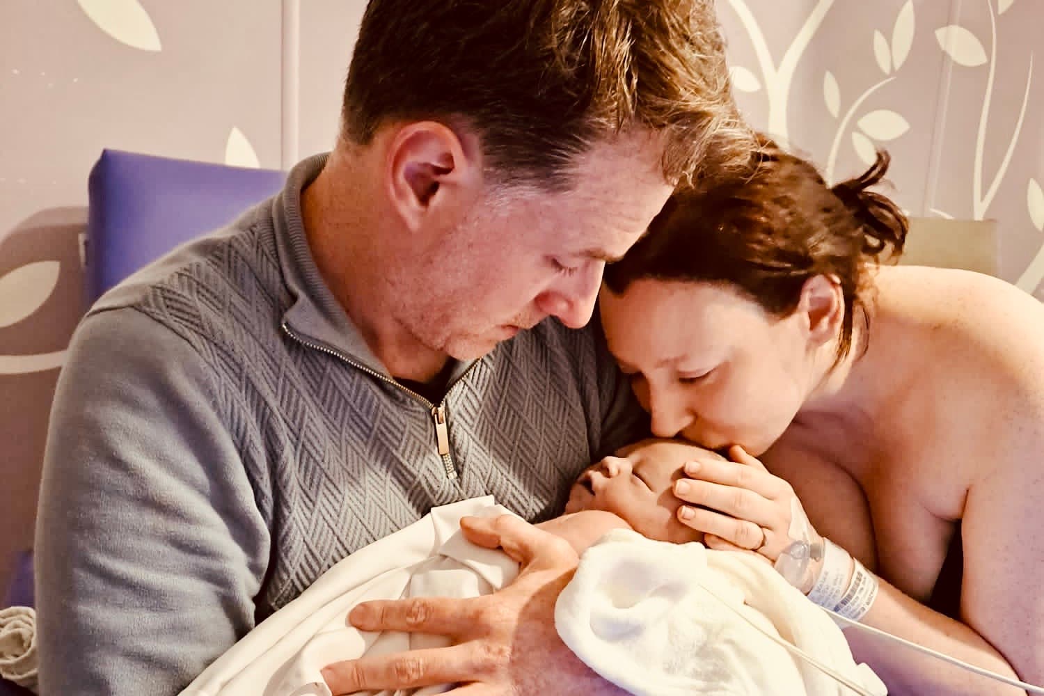 Emily Brazier and Rhodri Thomas with their daughter Liliwen (Slater and Gordon/Family handout/PA)