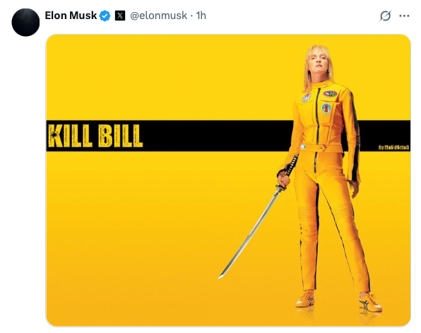 This image is taken from the poster for the 2003 film "Kill Bill: Volume 1"