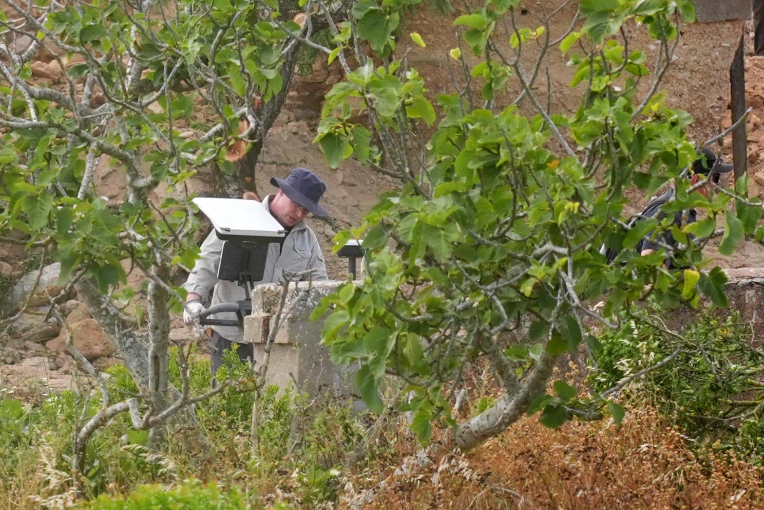 A ground-penetrating radar was used as part of the search operation