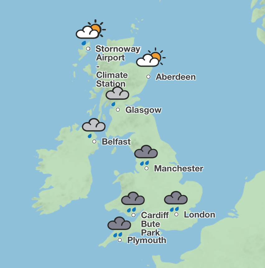 The month is getting off to a particularly wet start, as seen on 5 June
