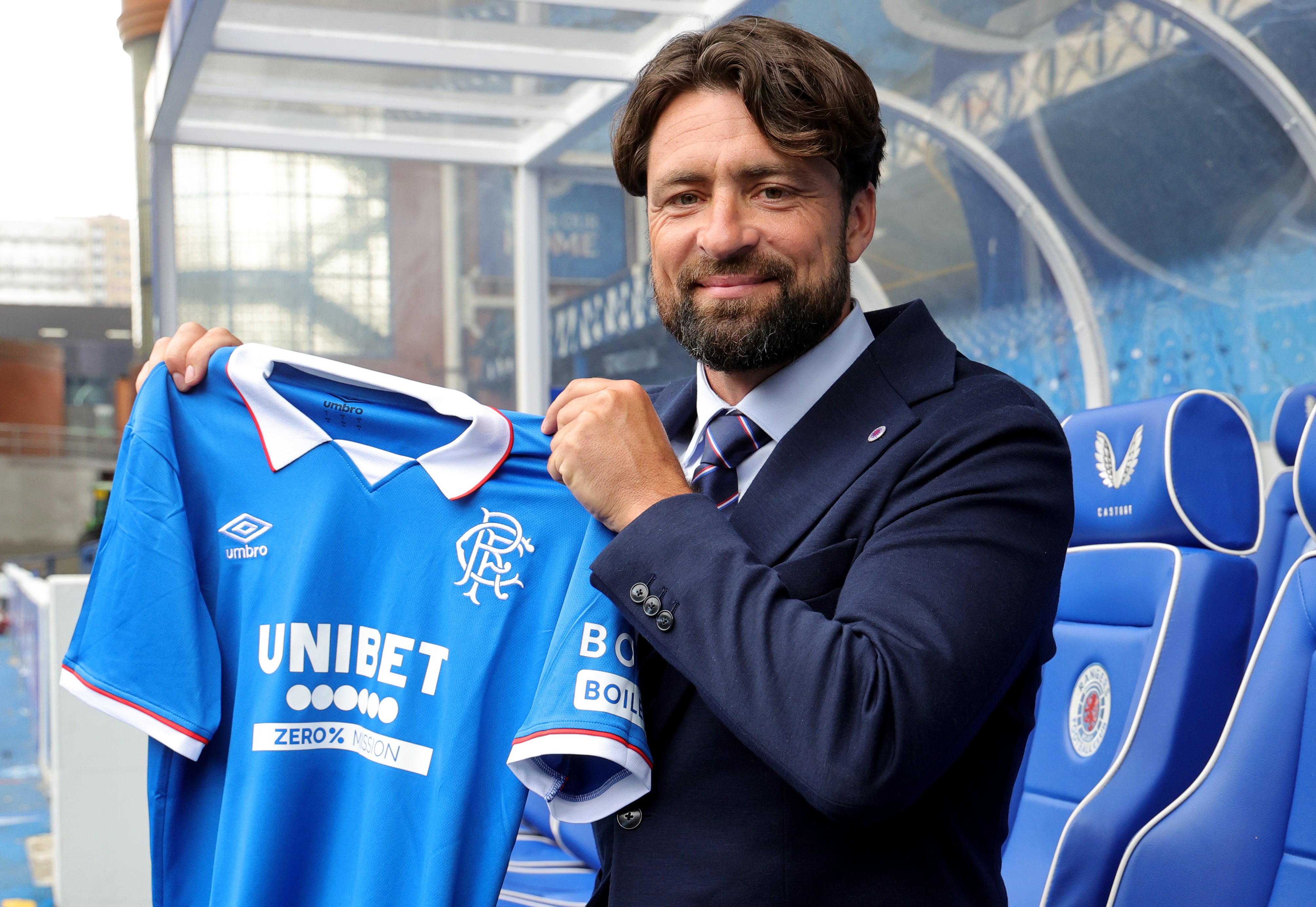 Rangers' newly appointed head coach Russell Martin following a press conference at Ibrox Stadium, Glasgow.