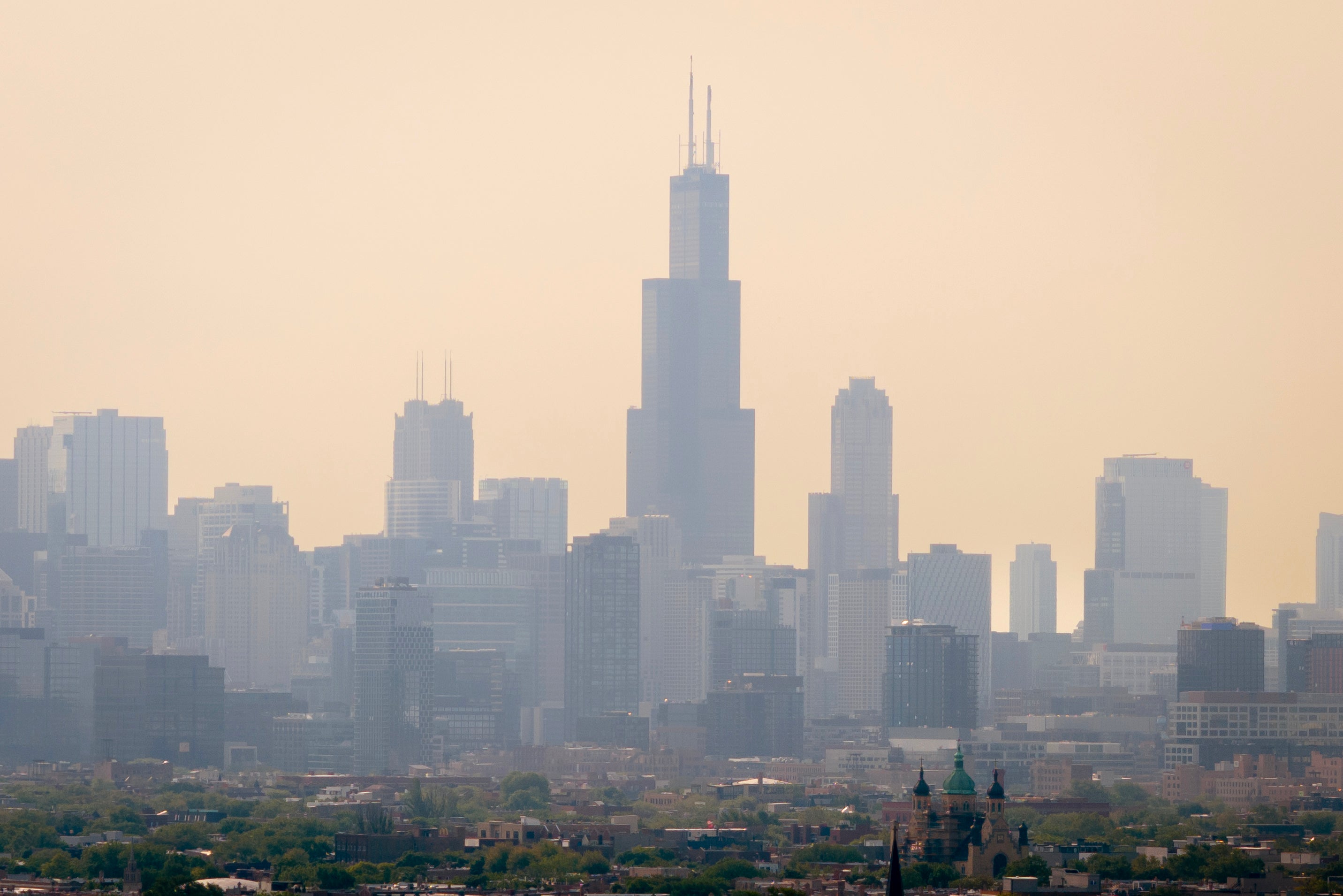 Smoke fills the air over Chicago this week. The city is home to more than 2.6 million residents