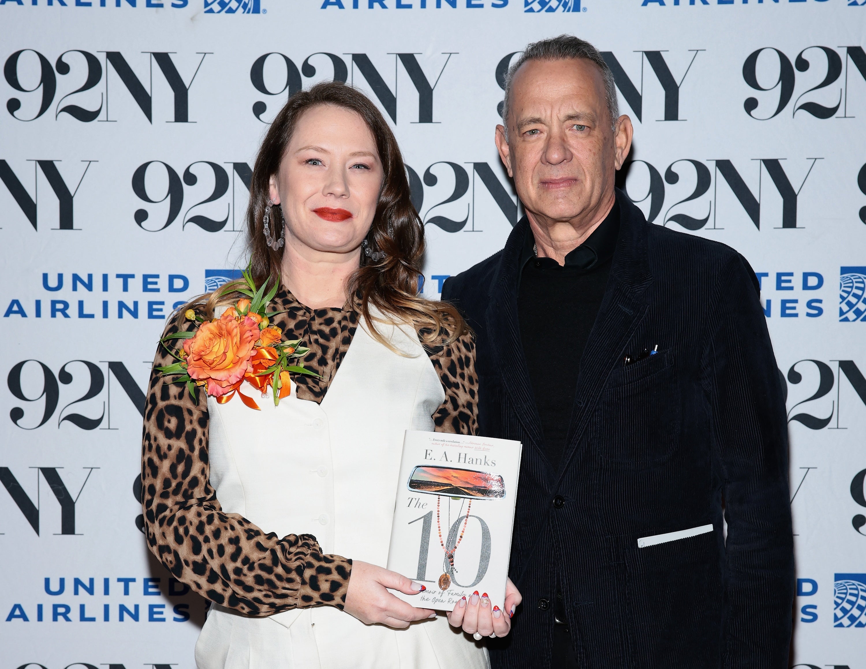 E.A. Hanks and Tom Hanks discussed her book, ‘The 10: A Memoir Of Family And The Open Road,’ at a New York event in April