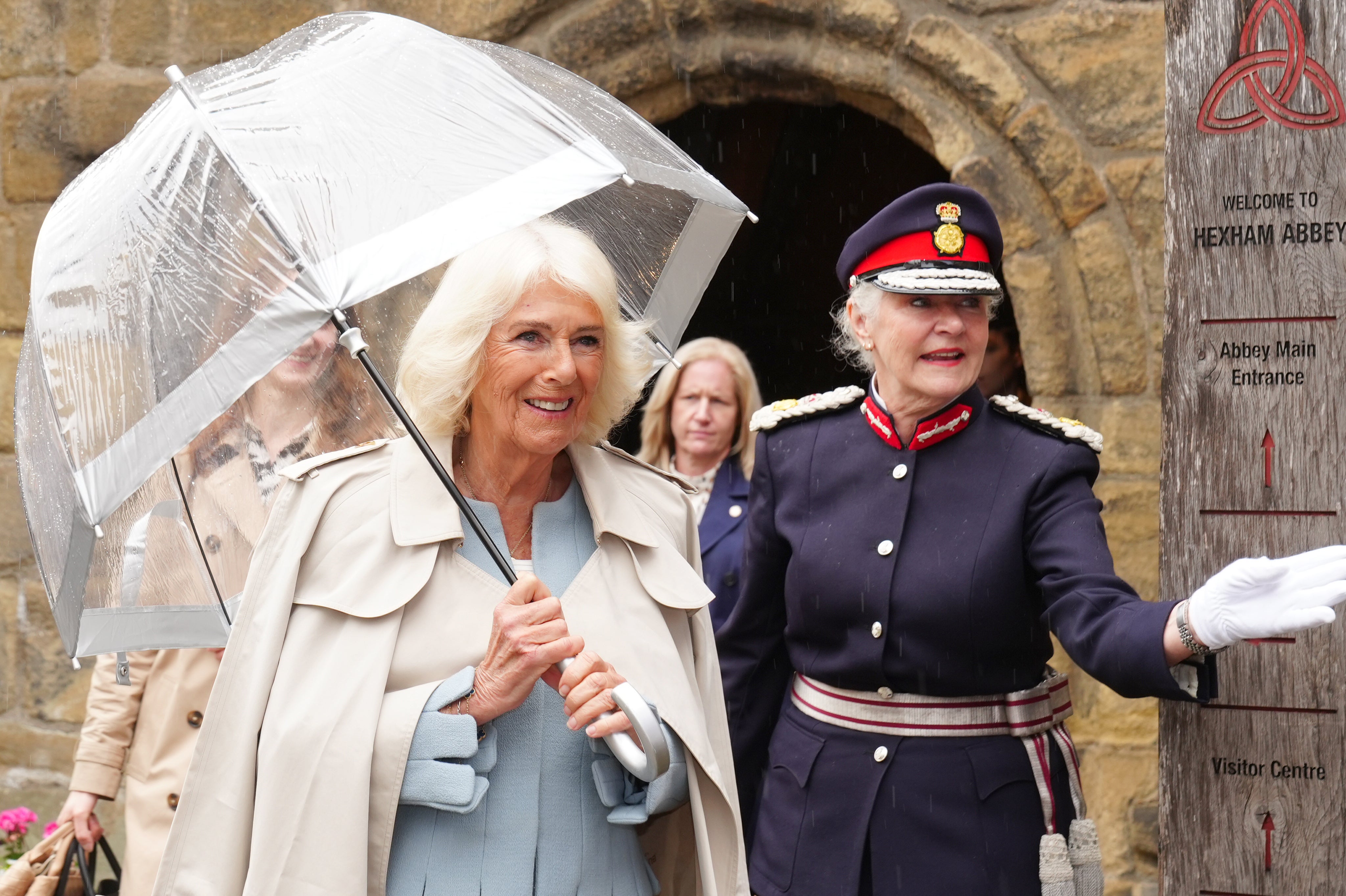 The Queen on a visit to Hexham abbey
