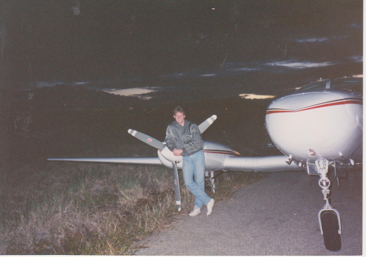 Kerry is pictured here with a 1992 Cessna 402 that he flew from St. Paul, Minnesota, to Tanzania
