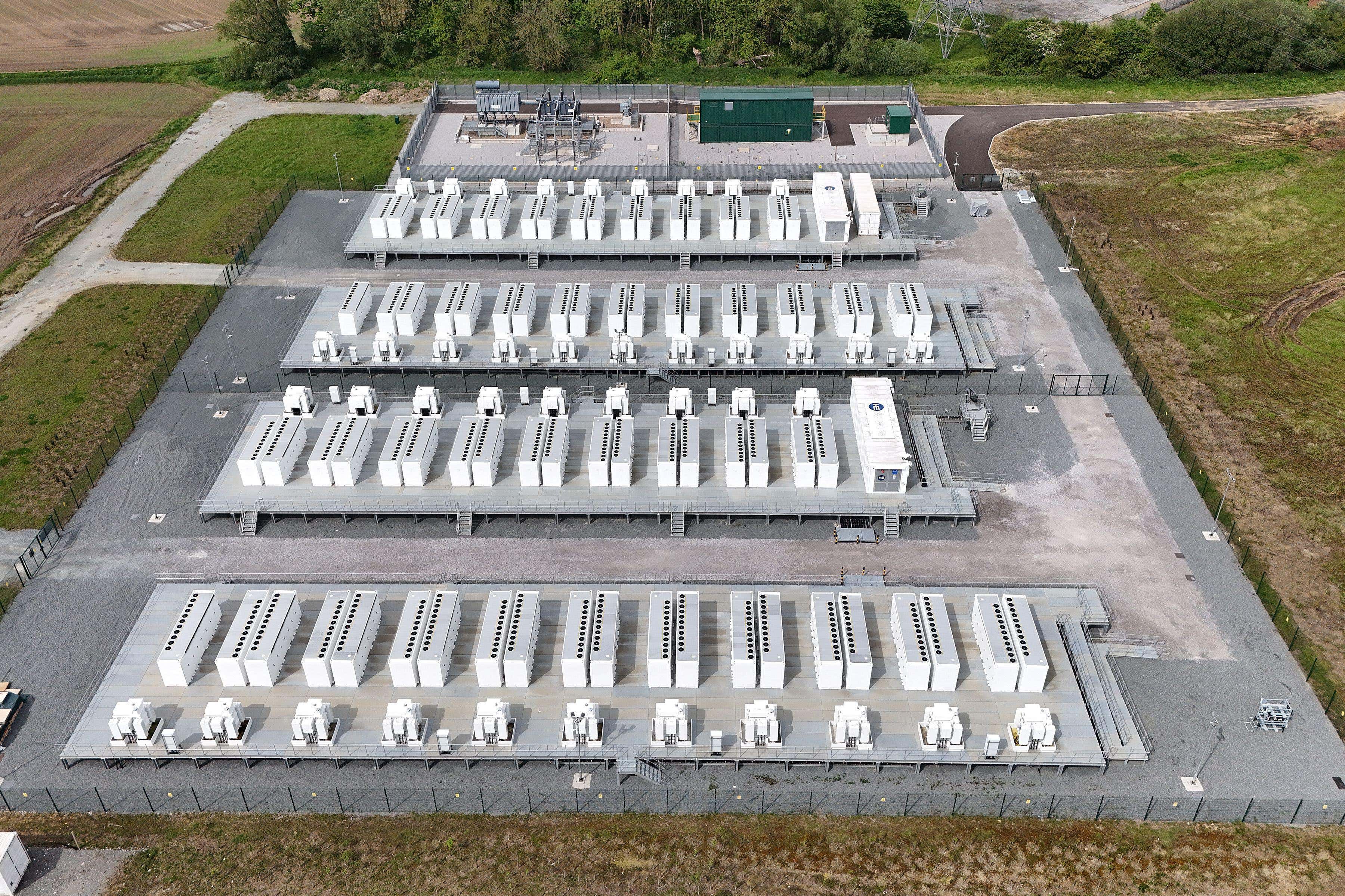 The Pillswood battery energy storage system in Cottingham, East Yorkshire (Alamy/PA)