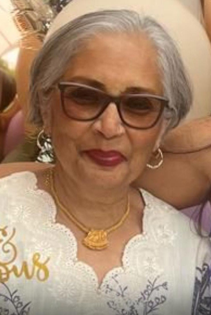 Millie Tharakan, 72, who was first diagnosed with breast cancer in 2008, and her cancer returned in 2020. She has since been receiving immunotherapy and has regular CT scans to monitor her condition