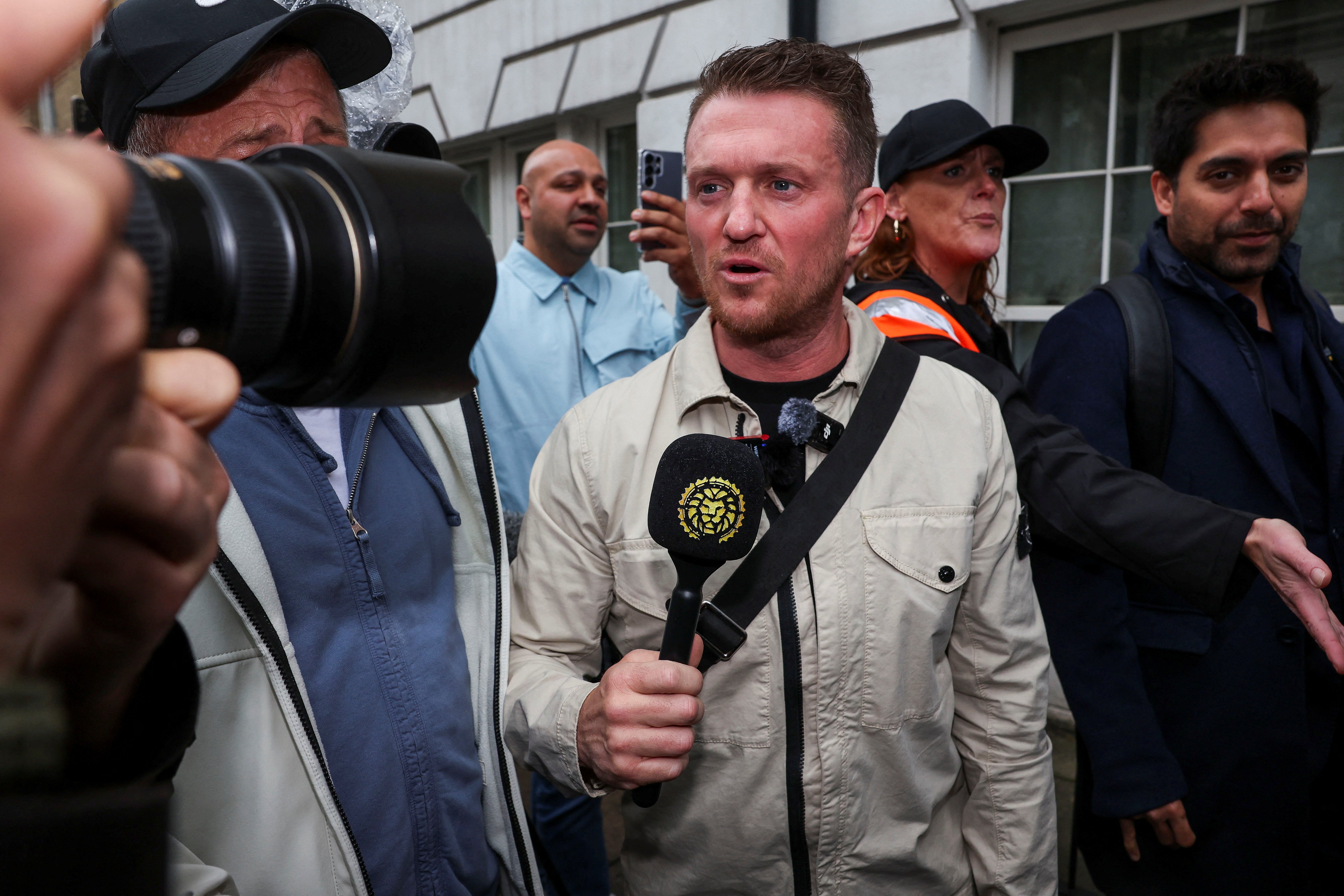 The anti-immigration activist was recently released from prison after admitting a contempt of court offence