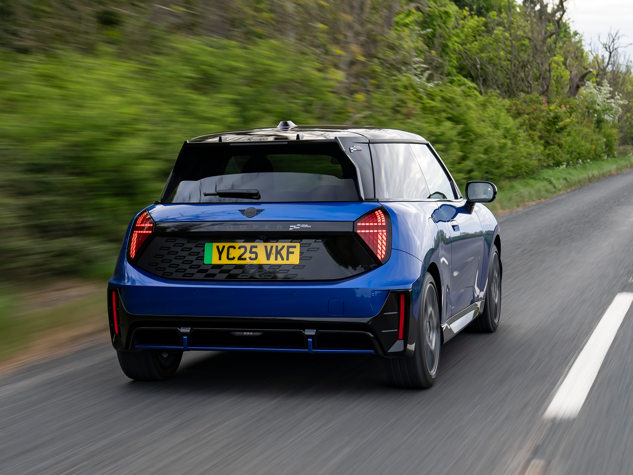 Efficiency is decent despite the sporty tuning, with a claimed 4.4 miles per kWh