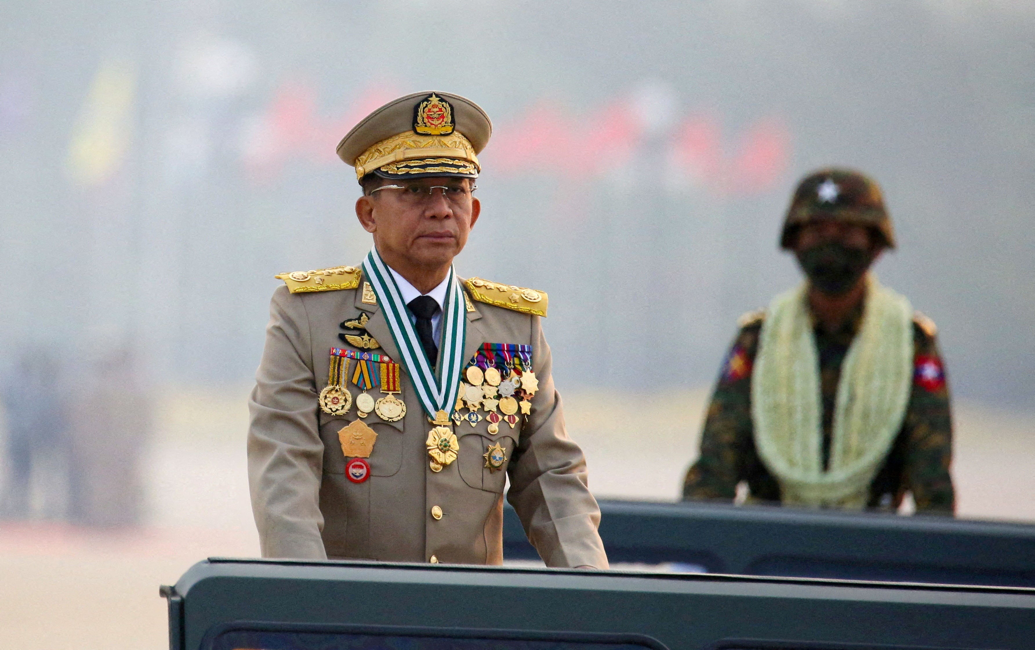 File Myanmar junta chief Senior General Min Aung Hlaing, who ousted the elected government in a coup on February 1, 2021