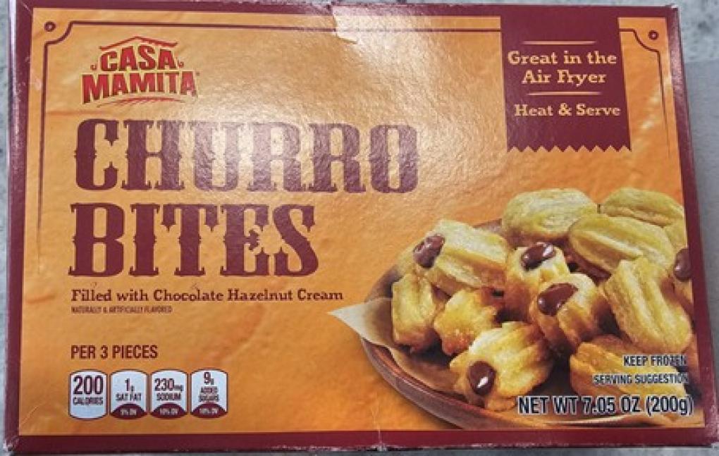 Casa Mamita Churro Bites Filled with Chocolate Hazelnut Cream sold by Aldi