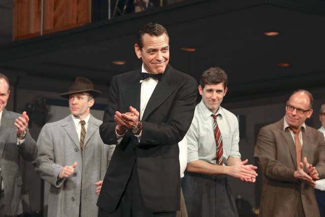 <p>George Clooney appears at the "Good Night, and Good Luck" Broadway opening night on April 3, 2025, in New York</p>