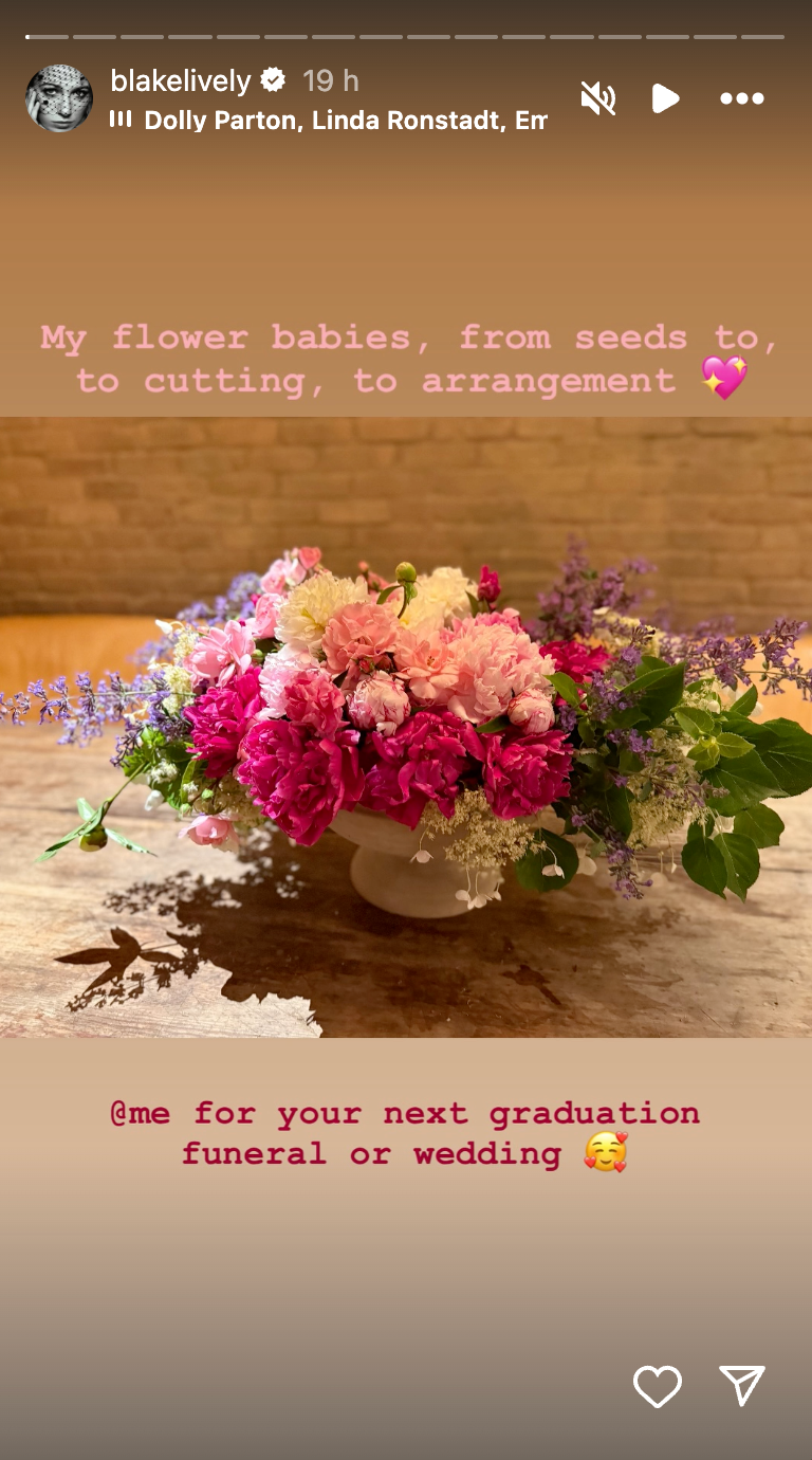 Blake Lively's flower arrangement