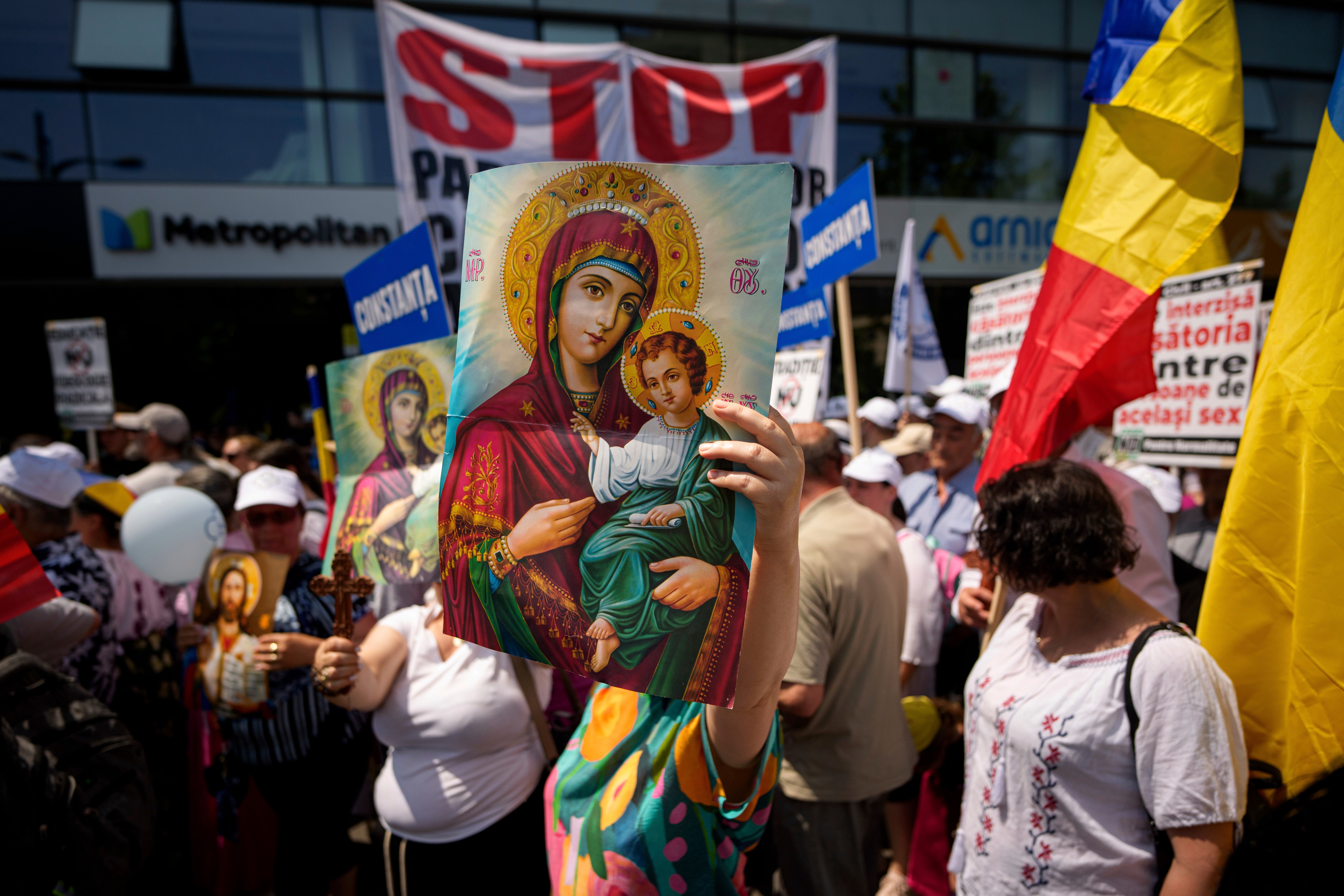 Romania Anti Gay Protest