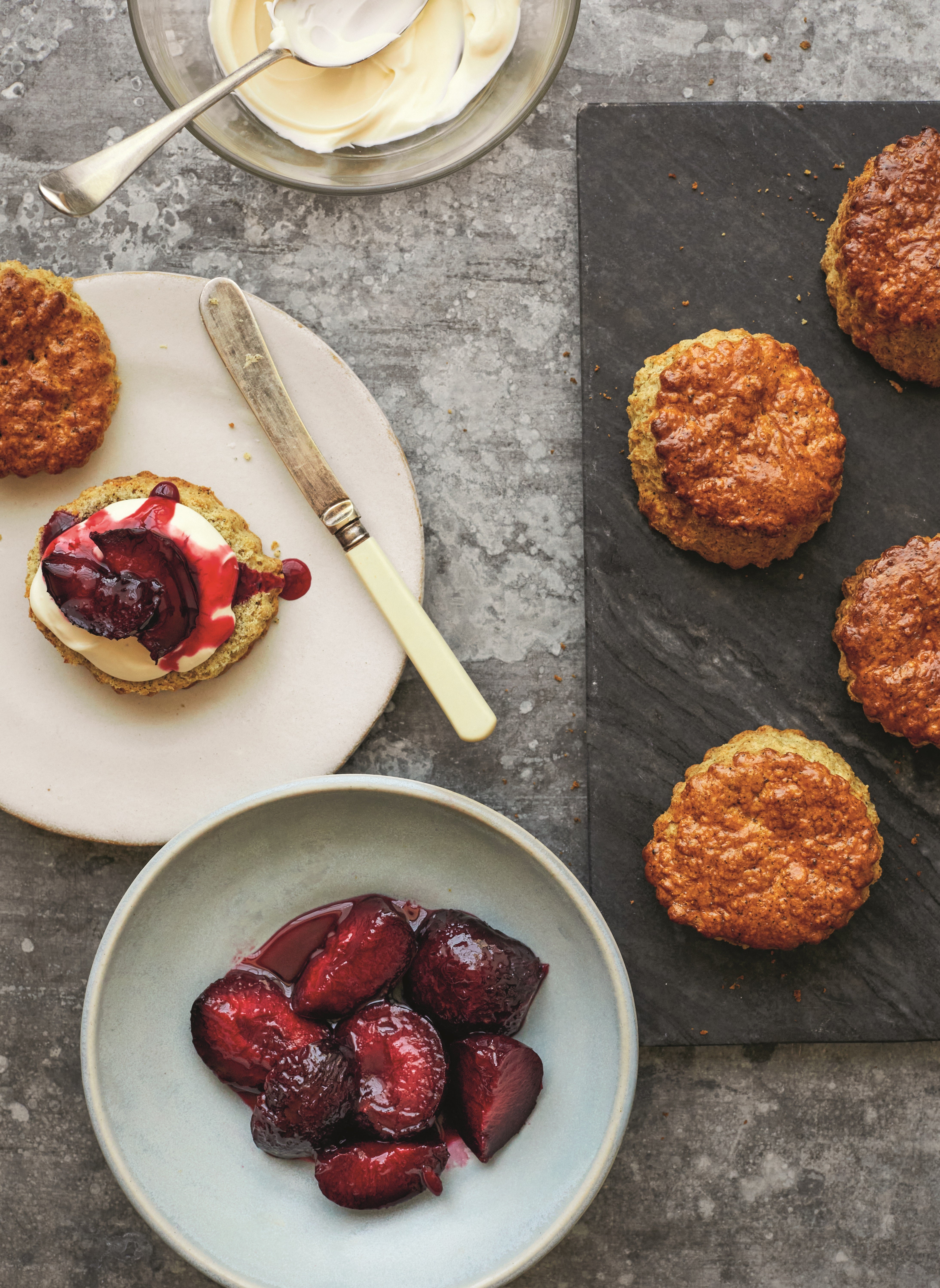 Fluffy, fragrant and finished with a dollop of crème fraîche and jam – yes please