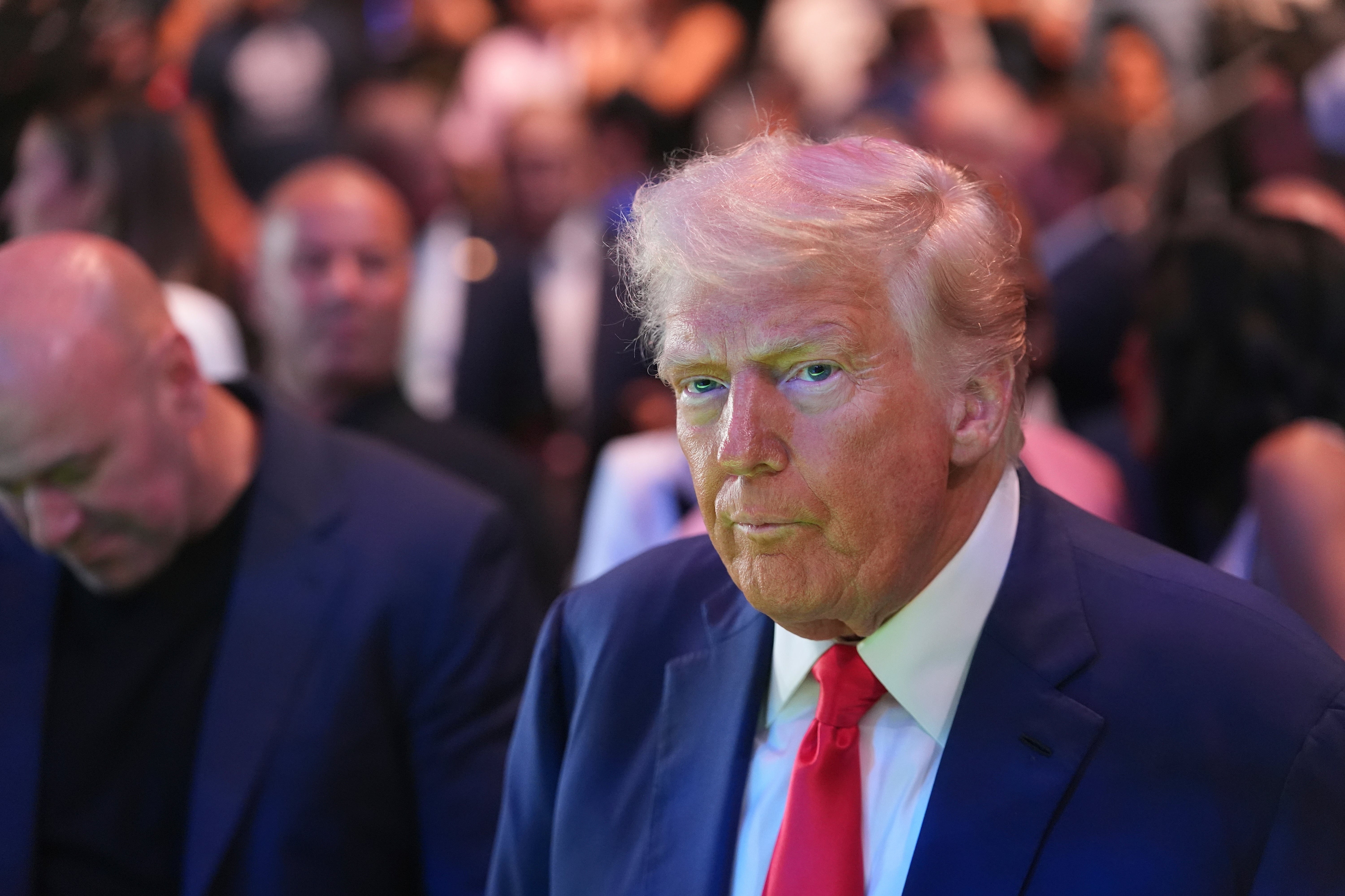 Trump attends UFC championship fight in New Jersey, taking a break from politics, Musk feud