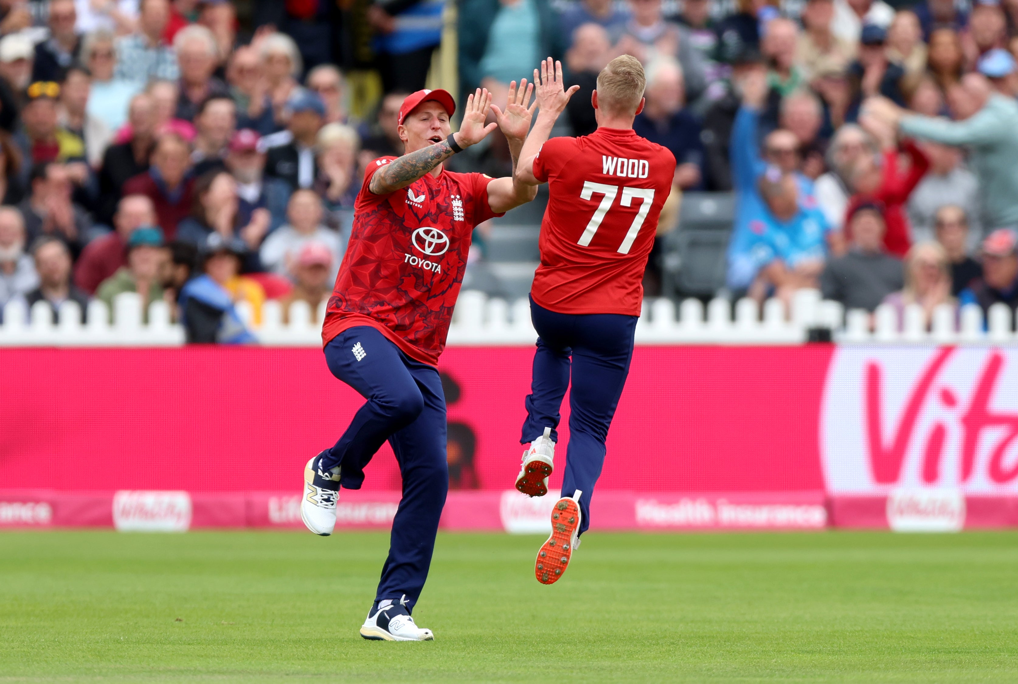 Luke Wood struck with his first ball on an excellent return to the side