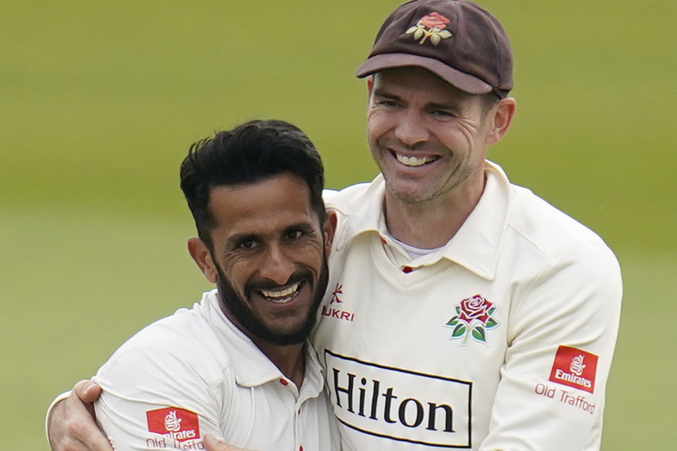 Birmingham Bears bowler Hasan Ali, left, and Lancashire seamer James Anderson, right, were among the wickets in the Vitality Blast on Sunday (Andrew Matthews/PA)