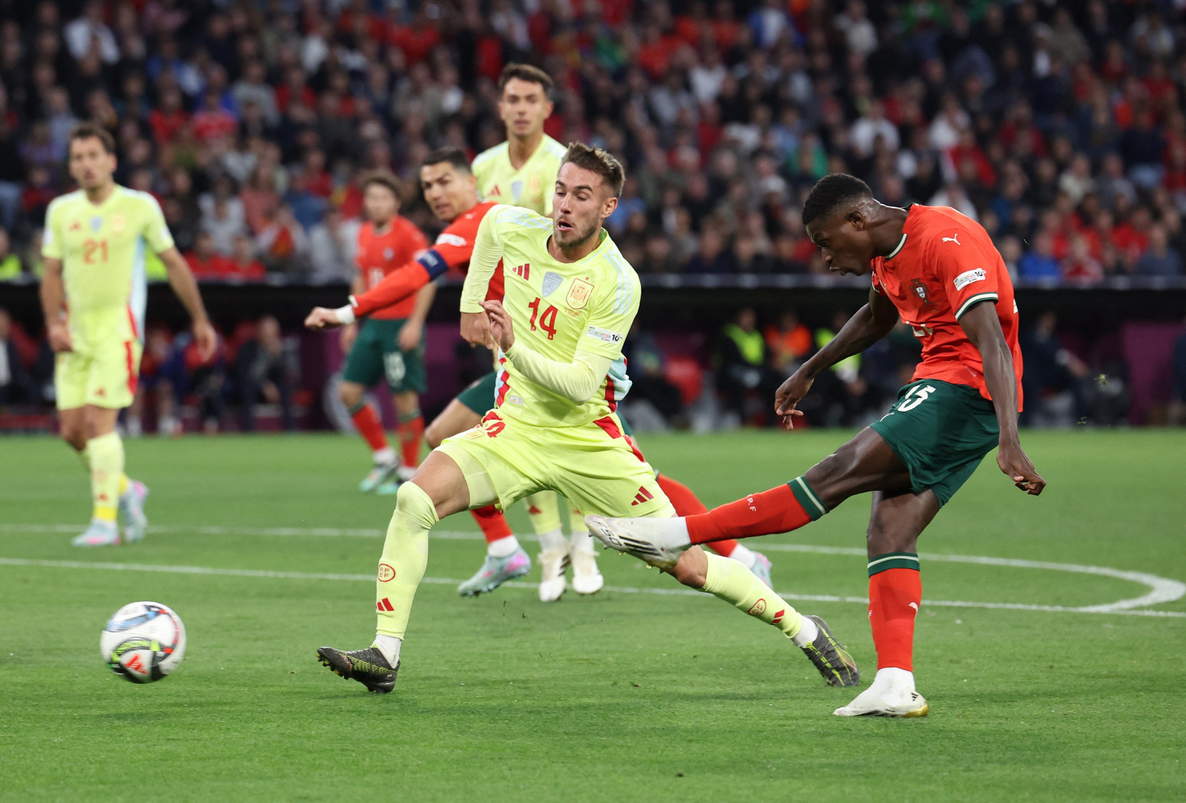 Nuno Mendes equalised just four minutes later