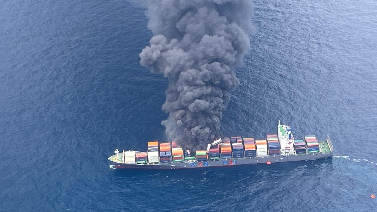Four missing after multiple explosions on Singapore-flagged cargo ship off India’s Kerala coast