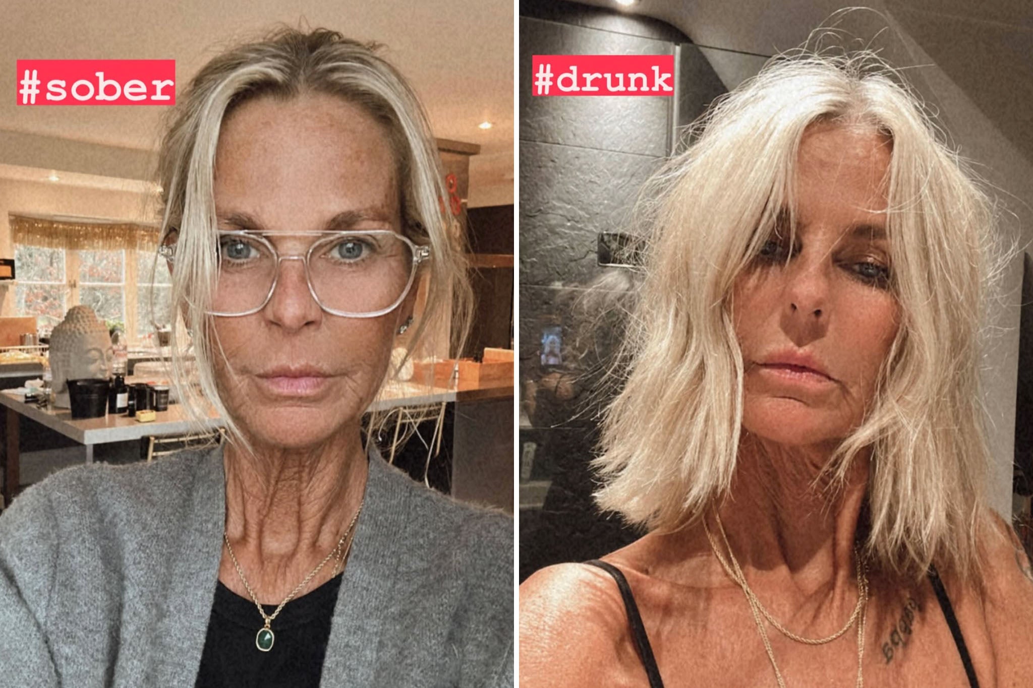 Ulrika Johnson shared the before and after images to her instagram account