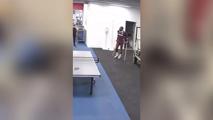 West Ham footballer Michail Antonio shares footage of himself learning to walk again after horror crash