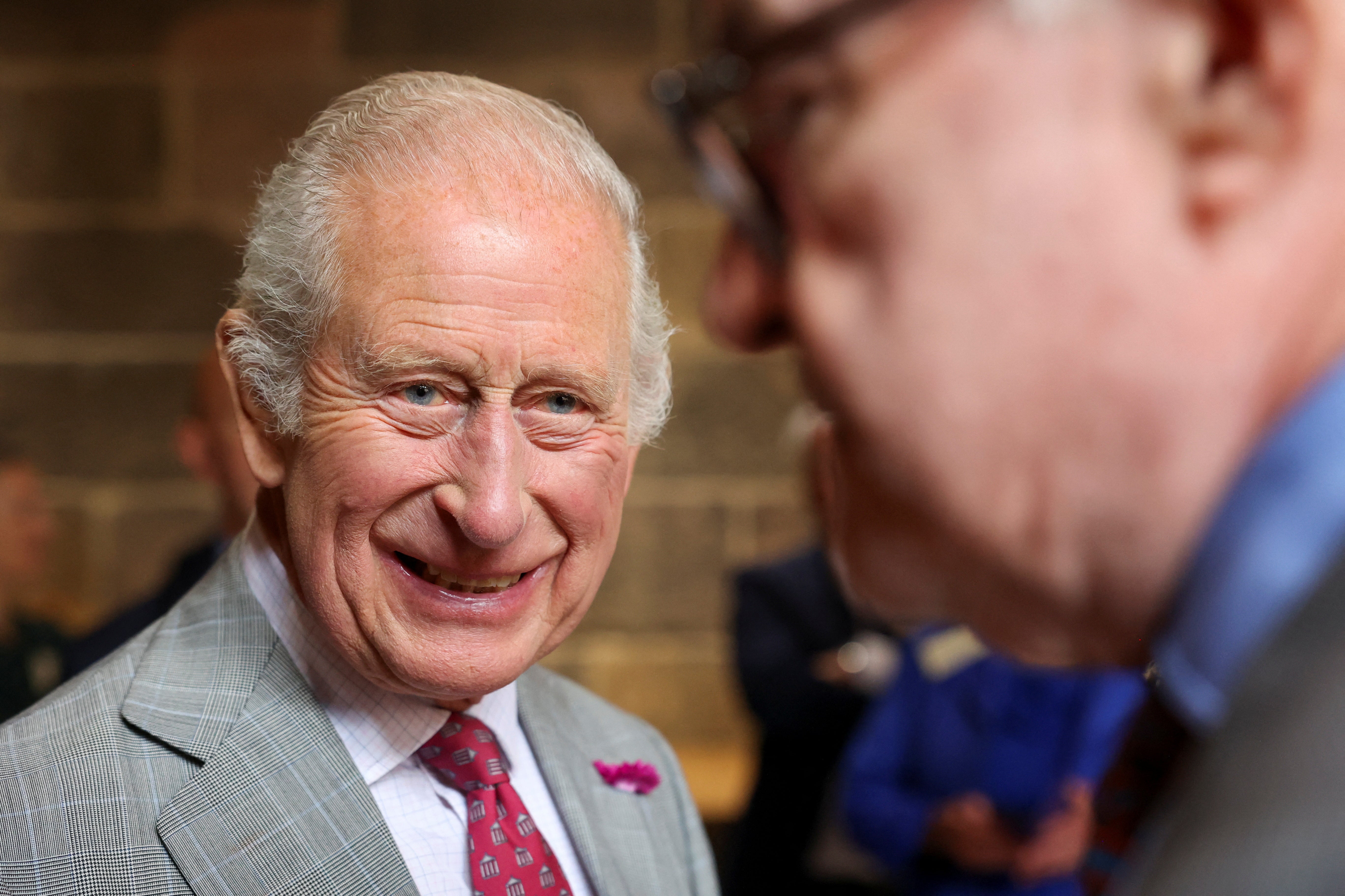 King Charles visited Lancashire castle and met a 101-year-old D-Day veteran