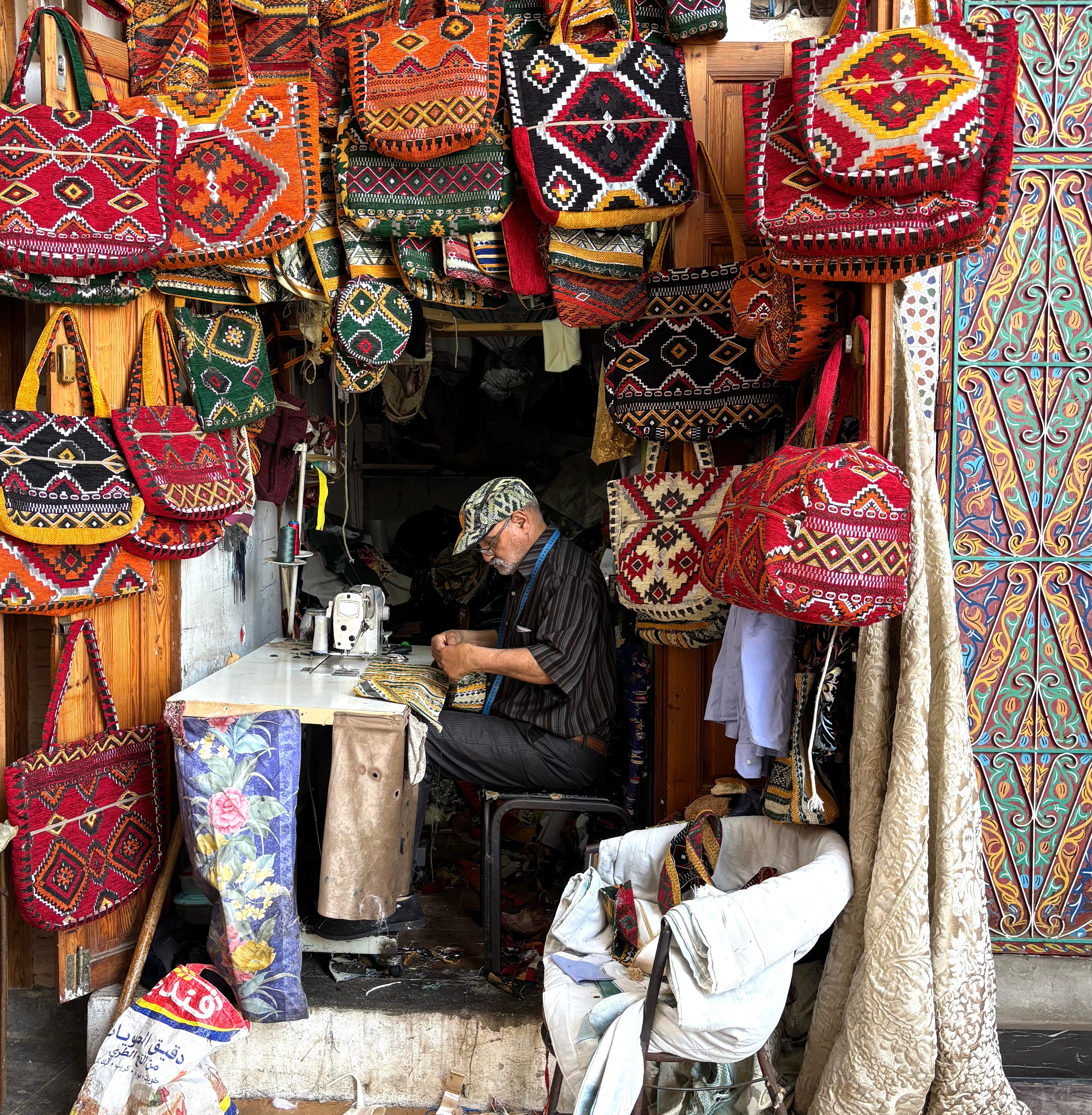 A craftsman hard at work in Rabat, Morocco