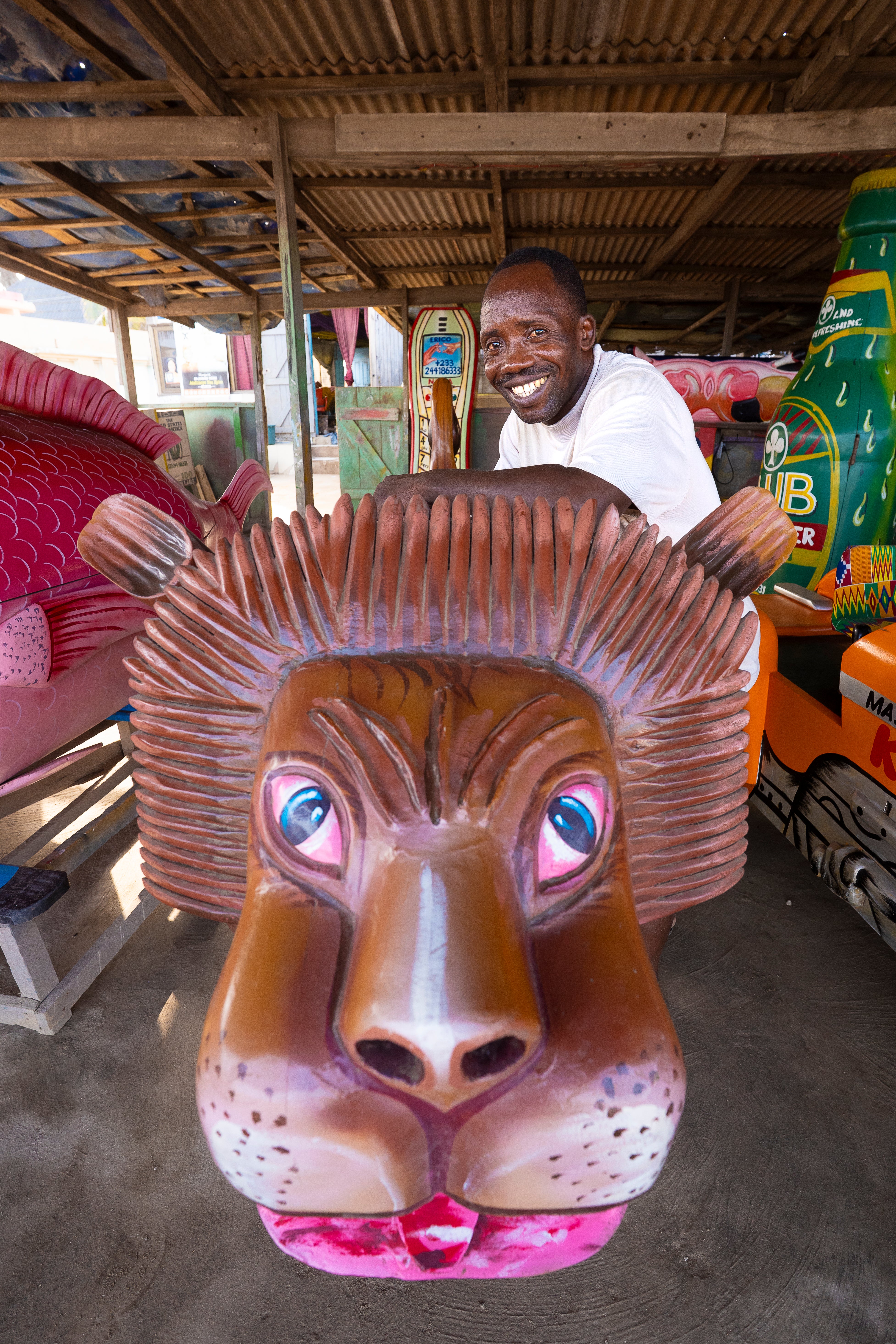 Adotey’s creations help with the happiness and excitement that is part of Ghanaian funeral culture